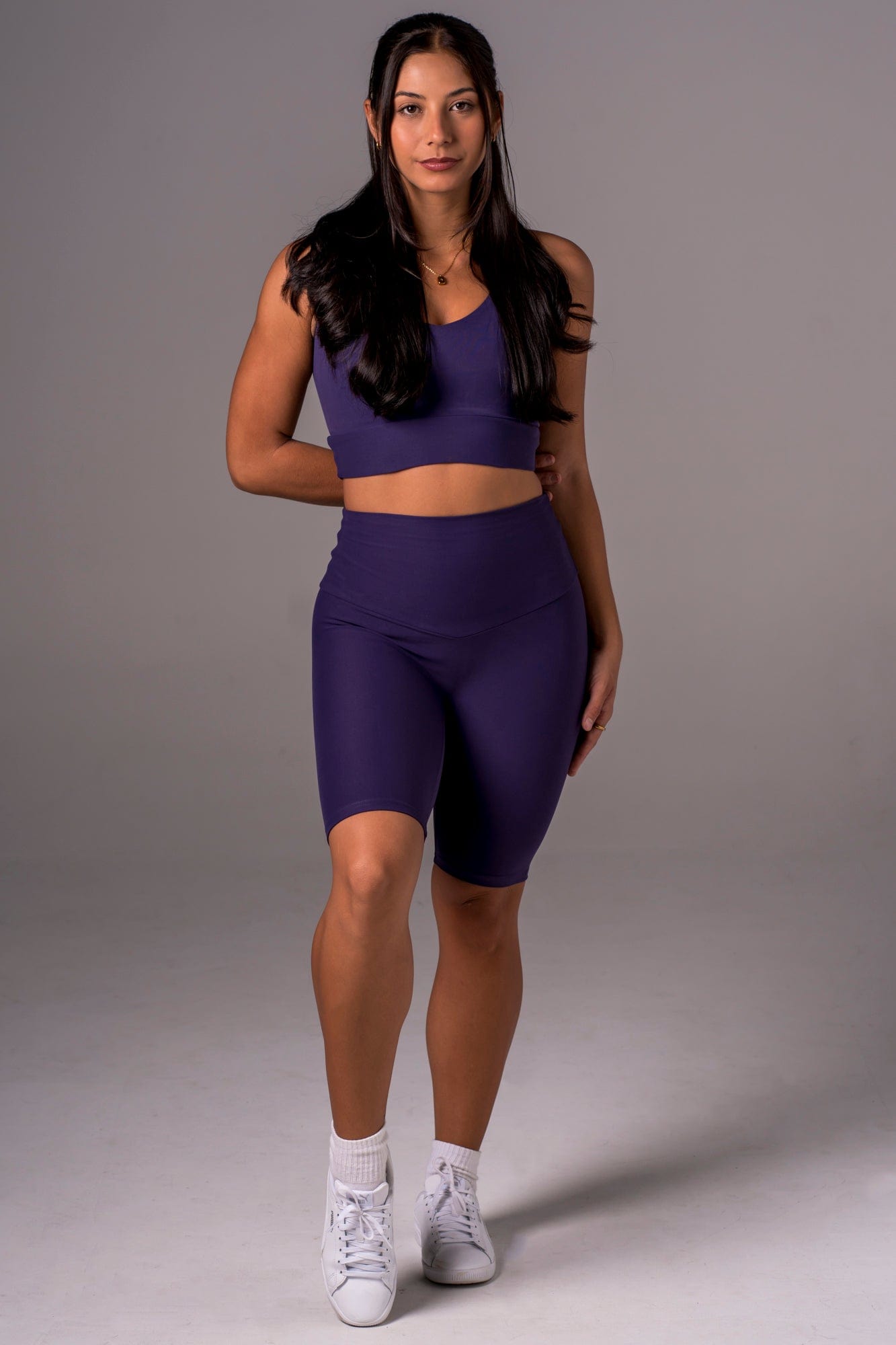 Amethyst Dynamic High Waisted Bike Shorts