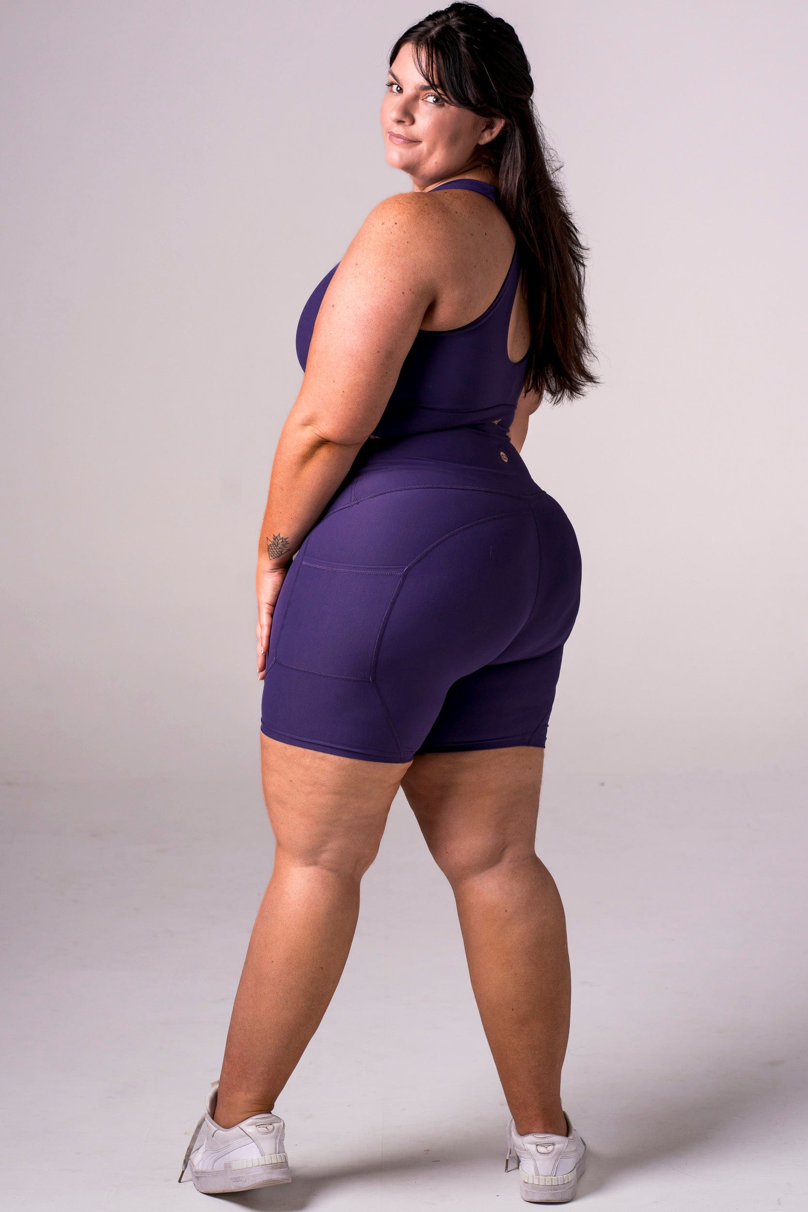 Amethyst Dynamic High Waisted Pocket Shaper Booty Shorts