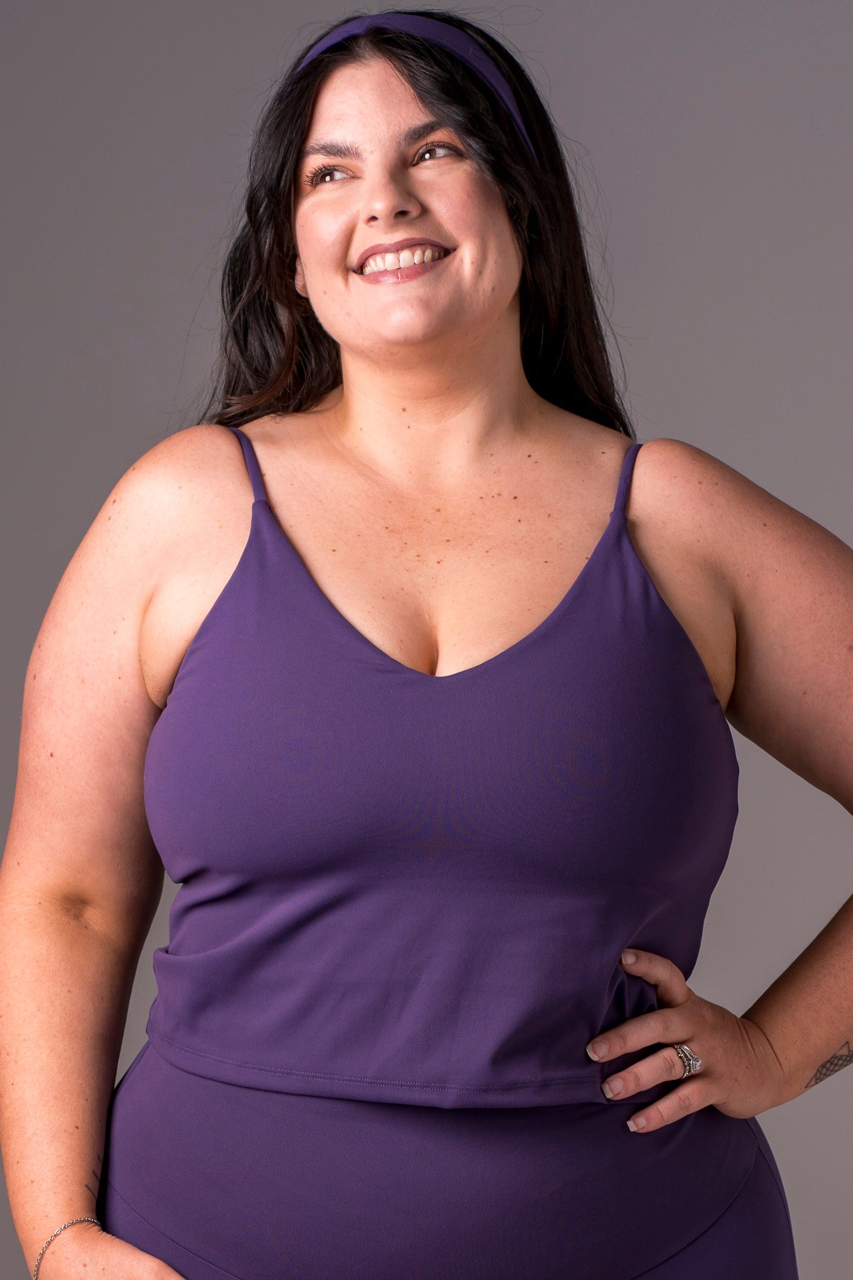 Amethyst Luxe Longline Crop