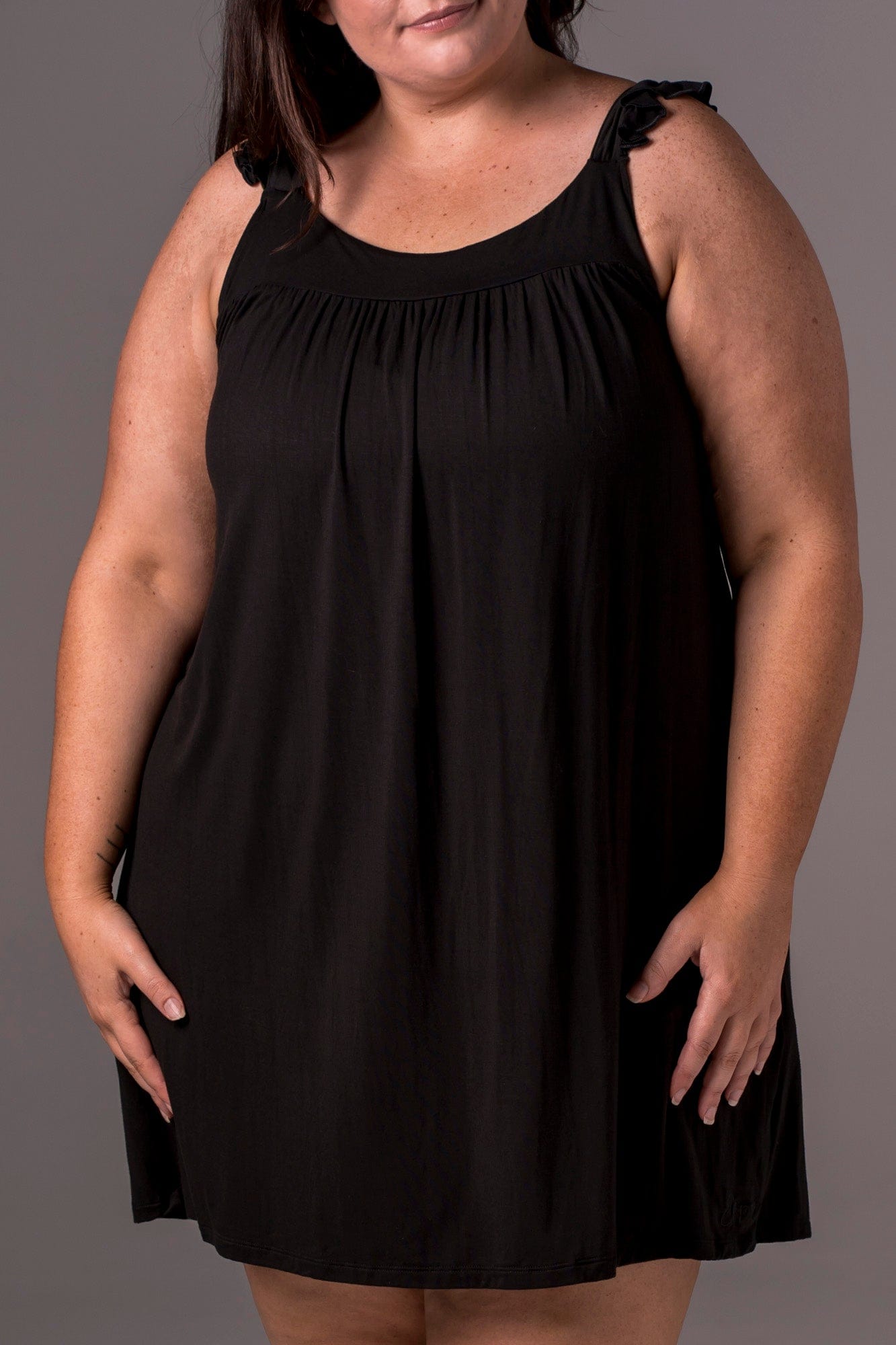 Black Bamboo Pyjama Dress