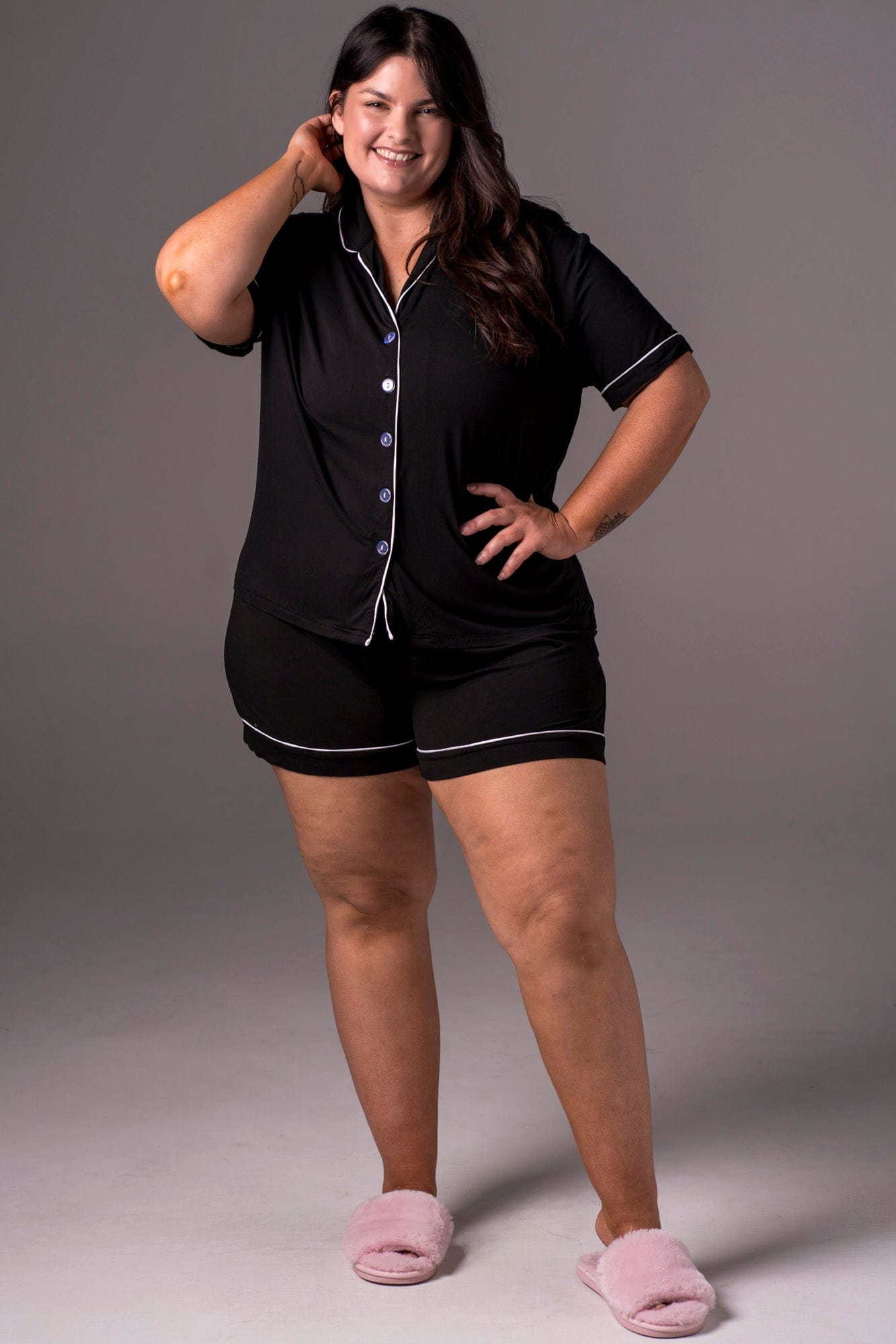 Black Bamboo Pyjama Set