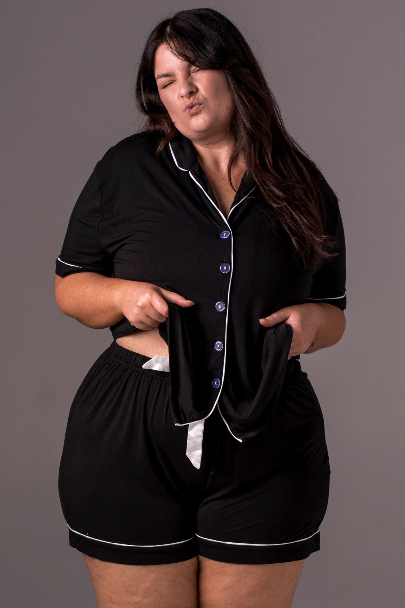 Black Bamboo Pyjama Set