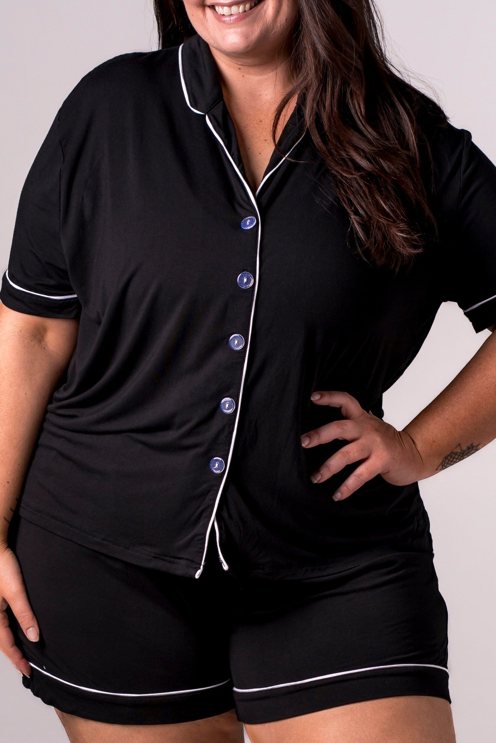 Black Bamboo Pyjama Set