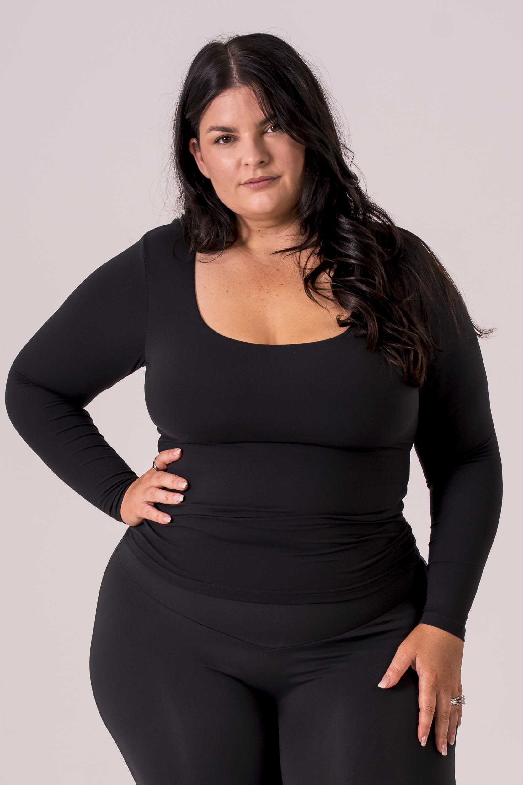 Black Built-In Reversible Long Sleeve