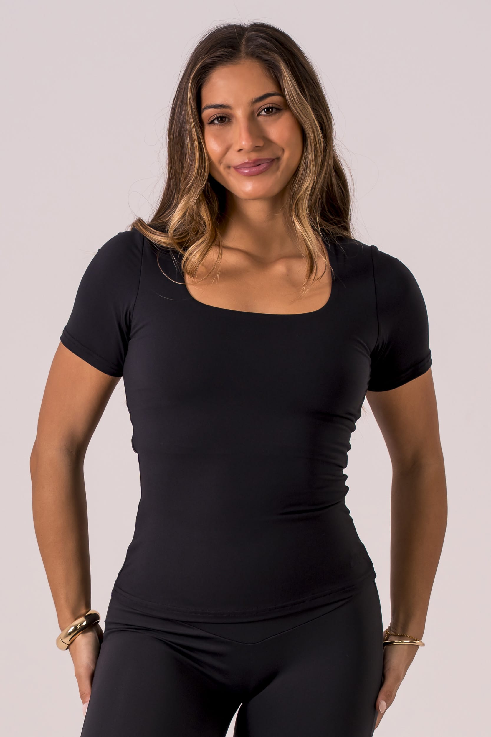 Black Built-In Reversible Tee