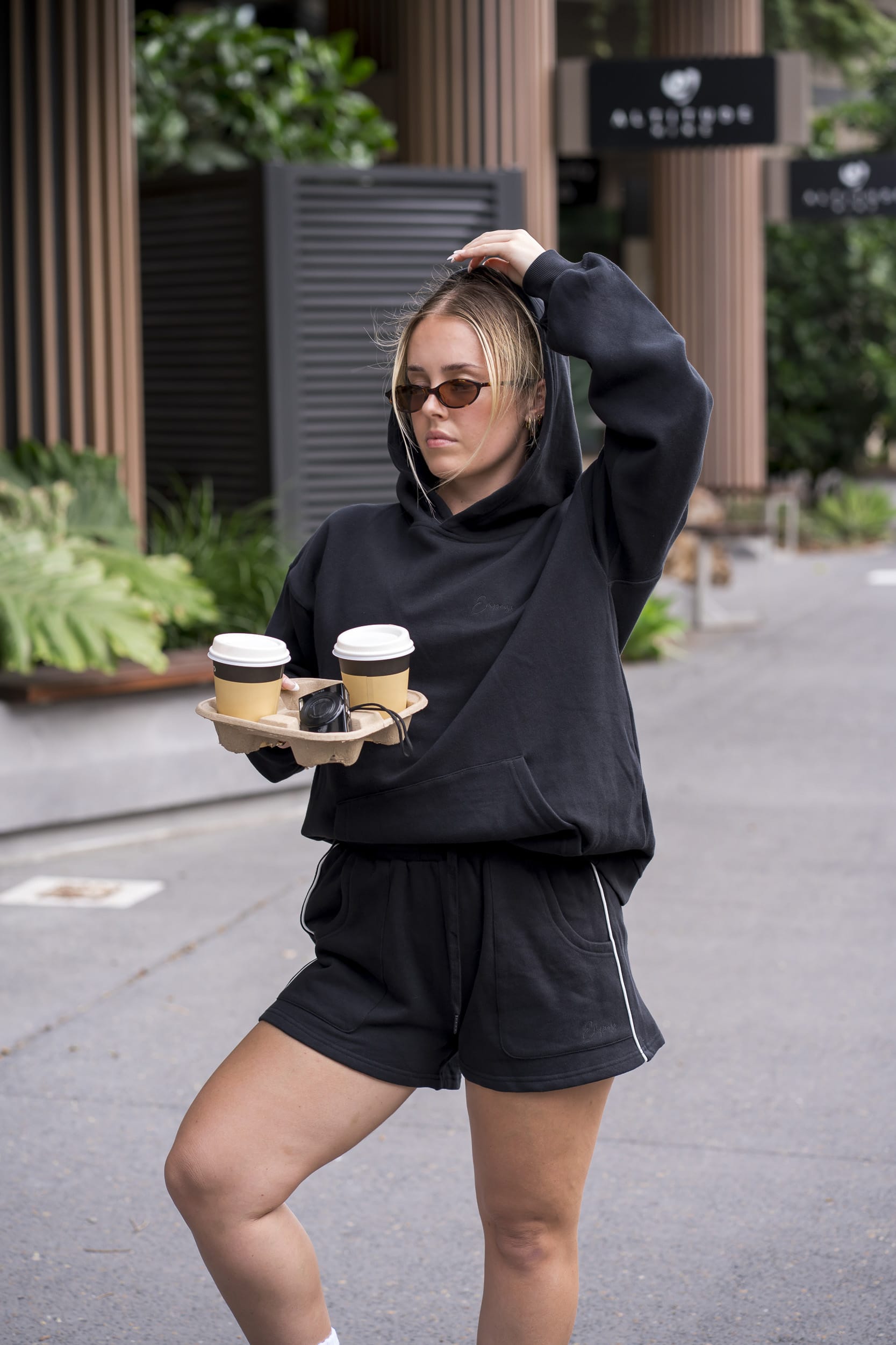 Black Duo Lounge Shorts