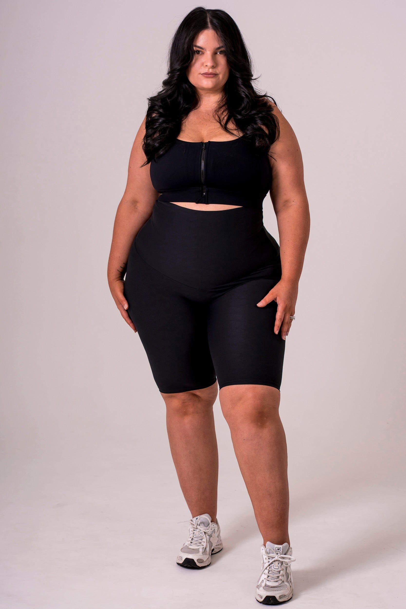 Black Dynamic Extra High Waisted Bike Shorts