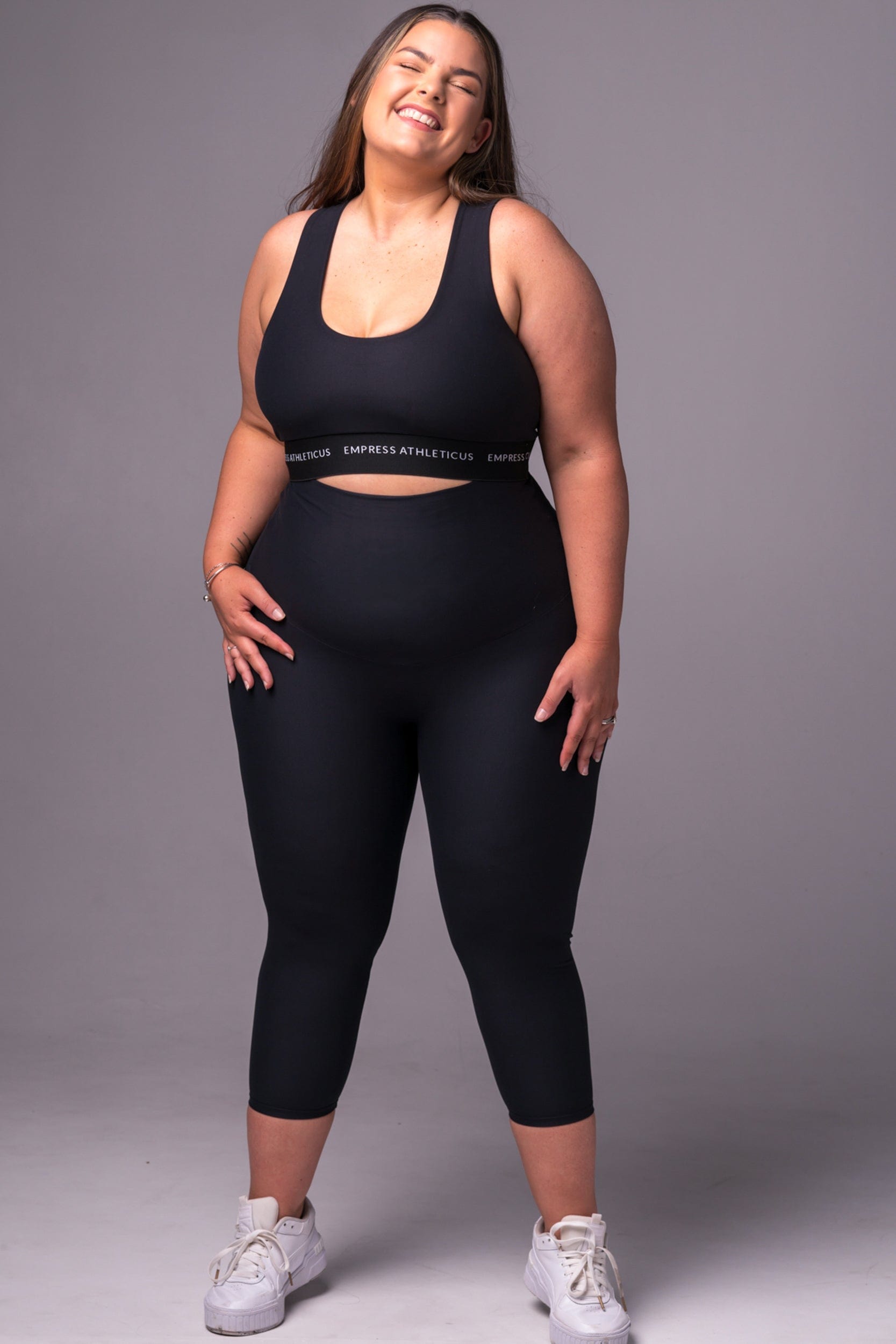 Black Capri Leggings Extra High Waisted Size-Inclusive Stylish