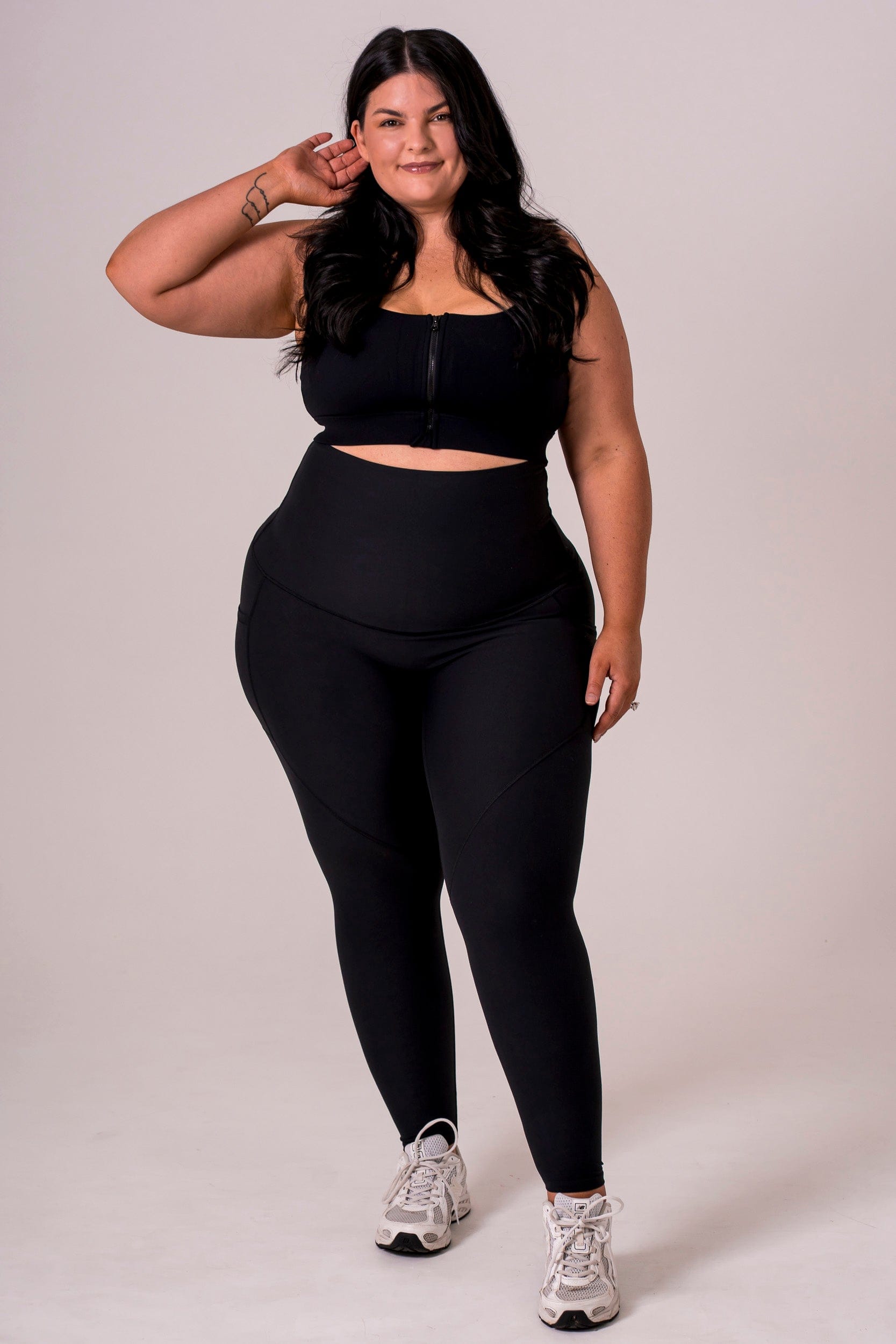 Black Dynamic Extra High Waisted Pocket Shaper Ankle Biter Leggings