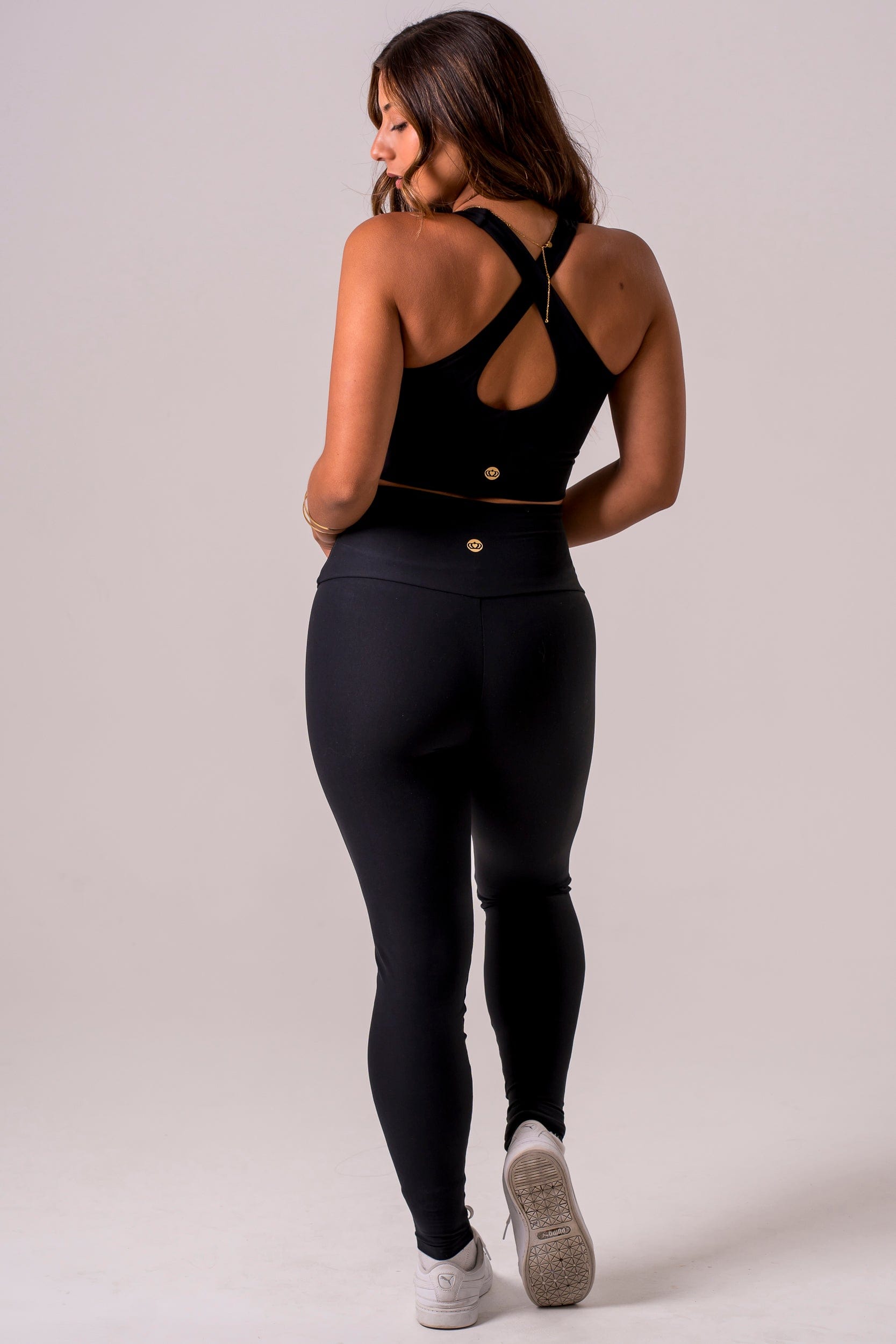 Black Dynamic High Waisted Ankle Biter Leggings