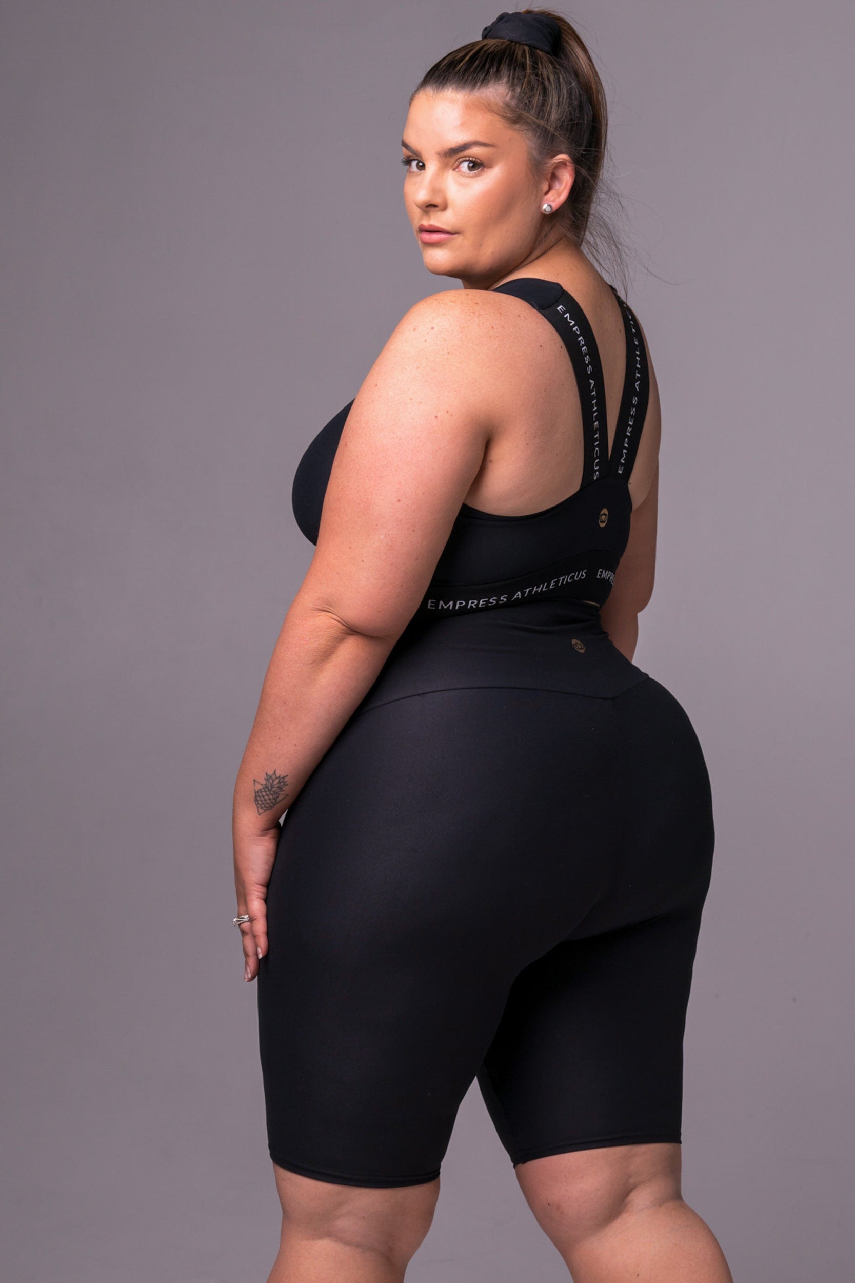 Black Dynamic High Waisted Seamless Front Bike Shorts