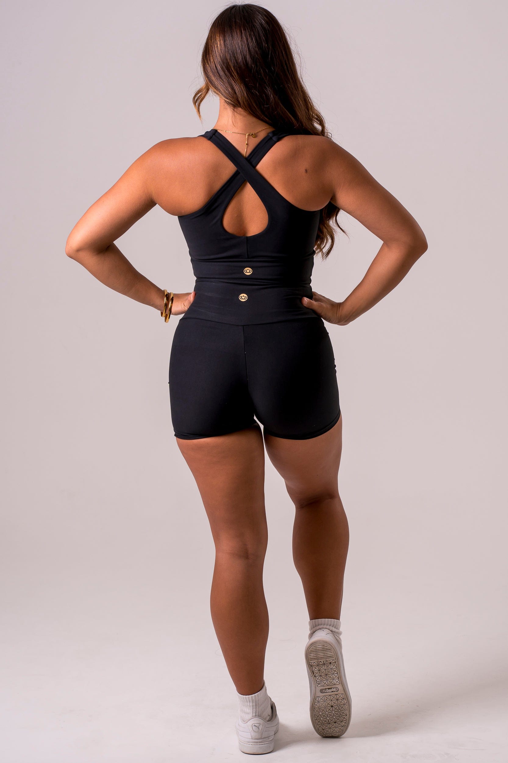 Black Dynamic High Waisted Shorties