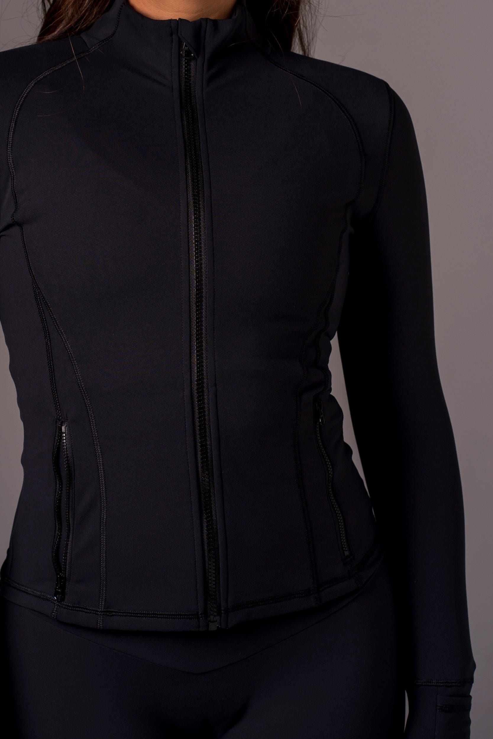 Black Luxe Active Jacket