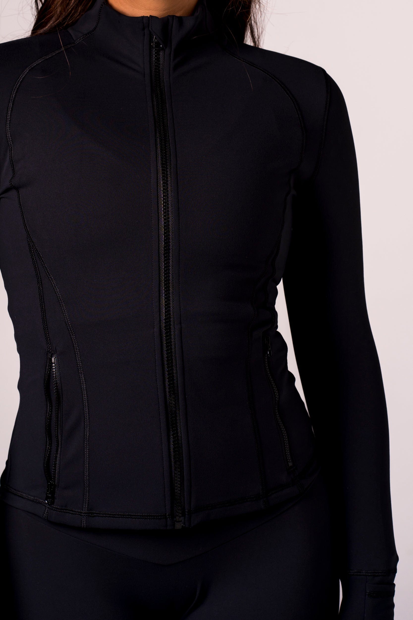 Black Luxe Active Jacket