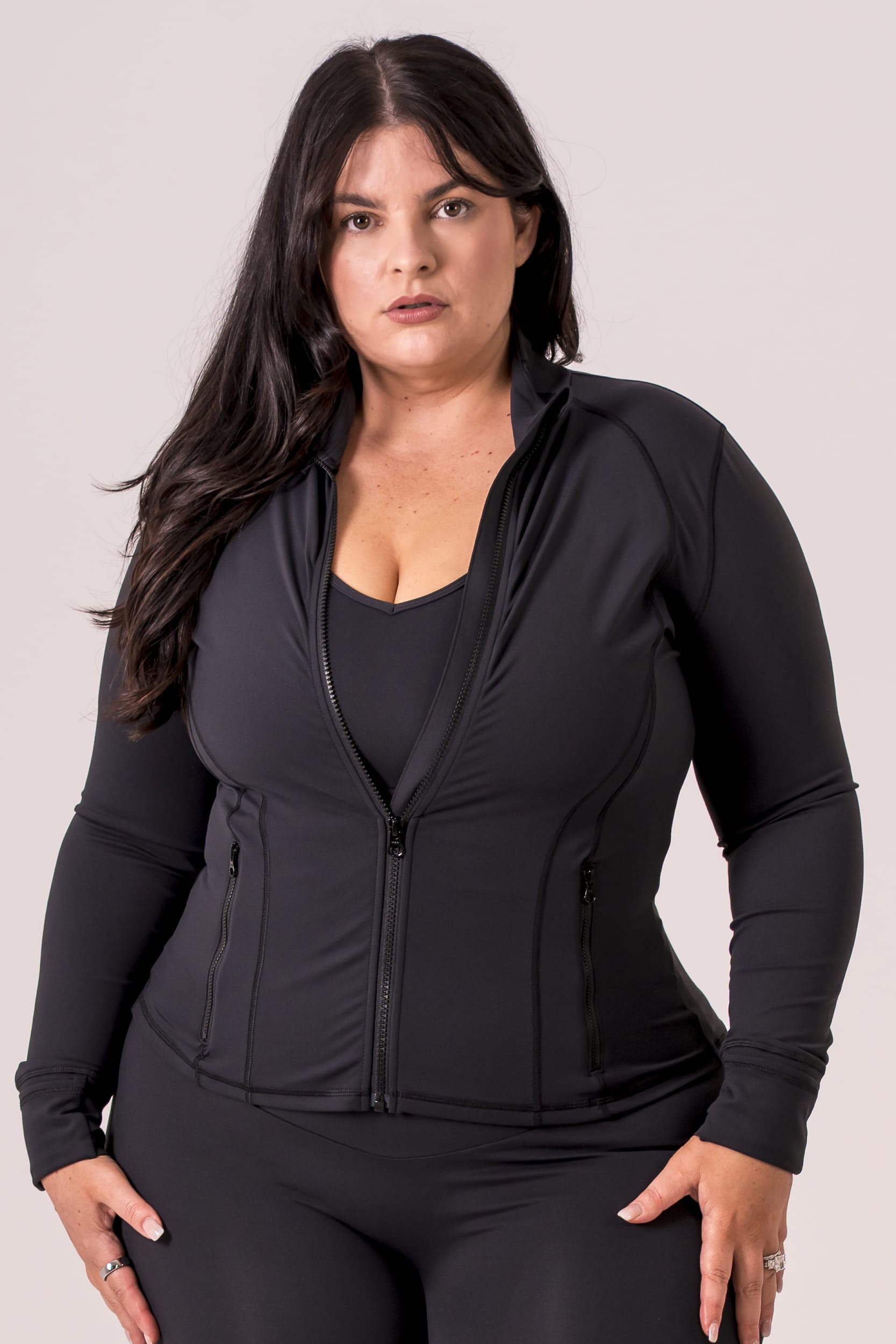 Black Luxe Active Jacket