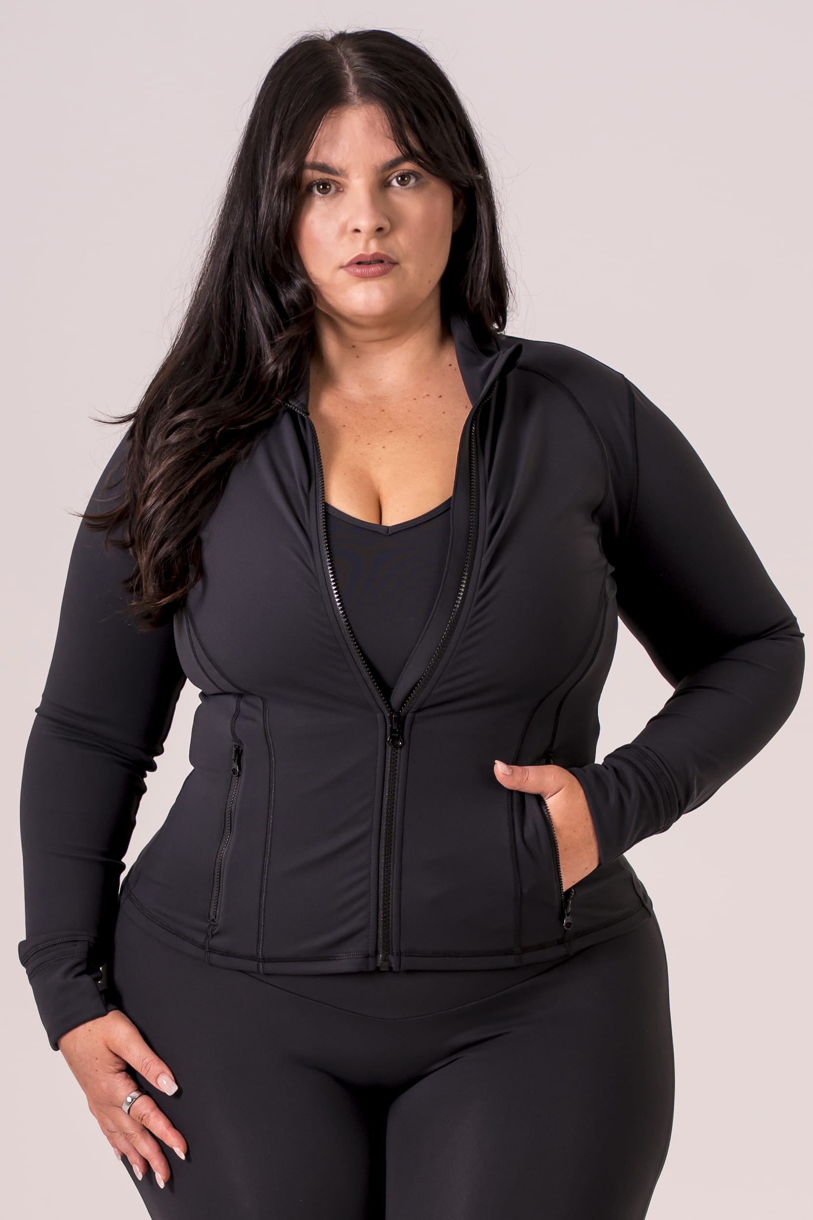 Black Luxe Active Jacket
