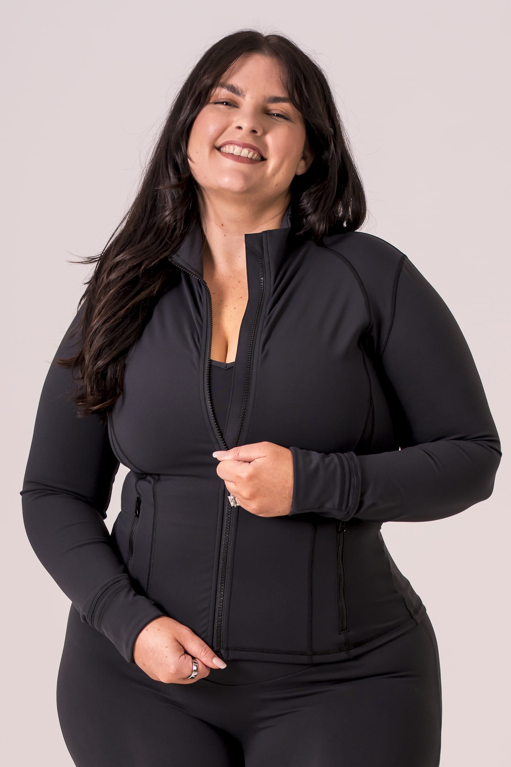 Black Luxe Active Jacket