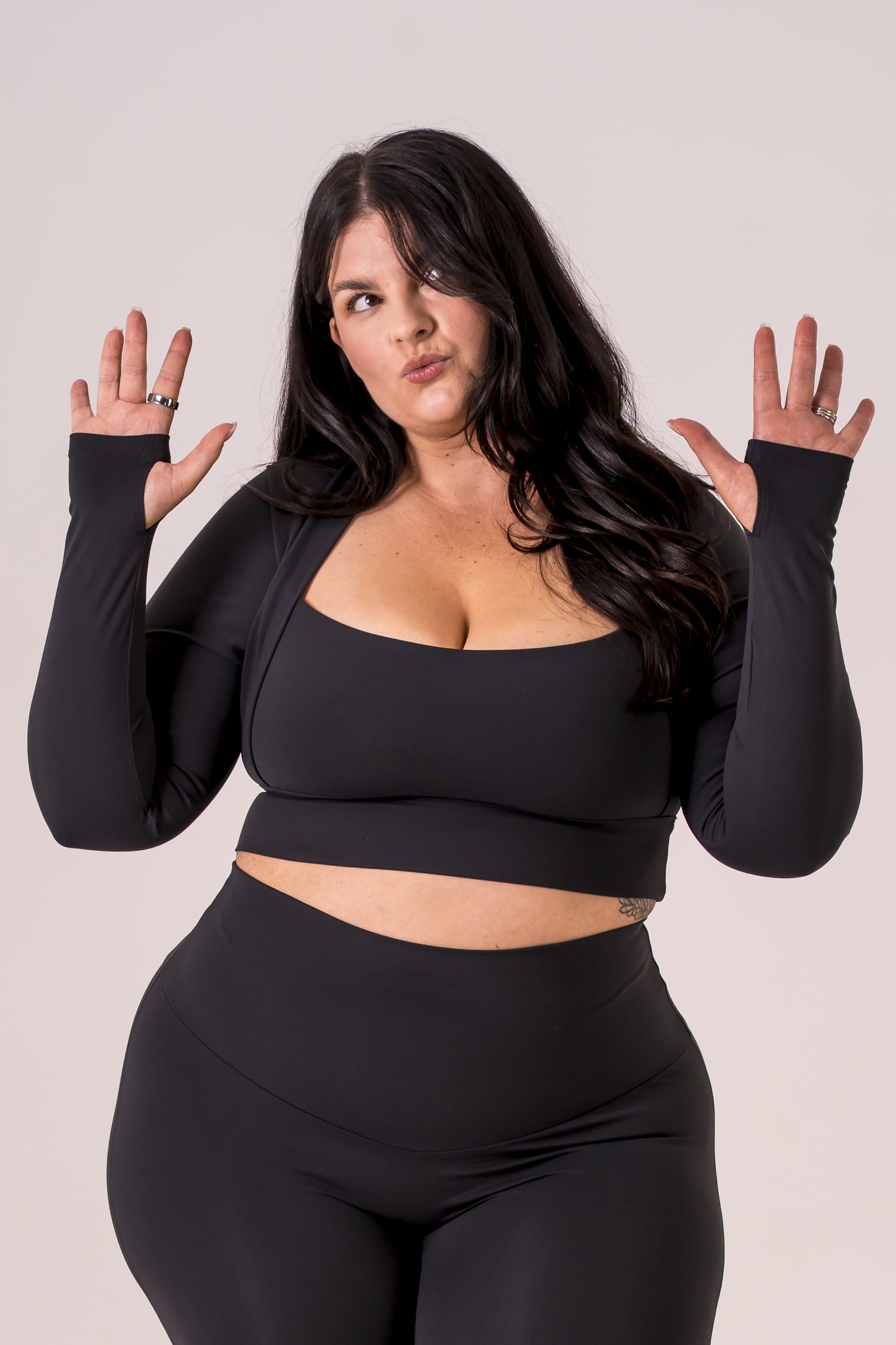 Black Luxe Bolero Crop