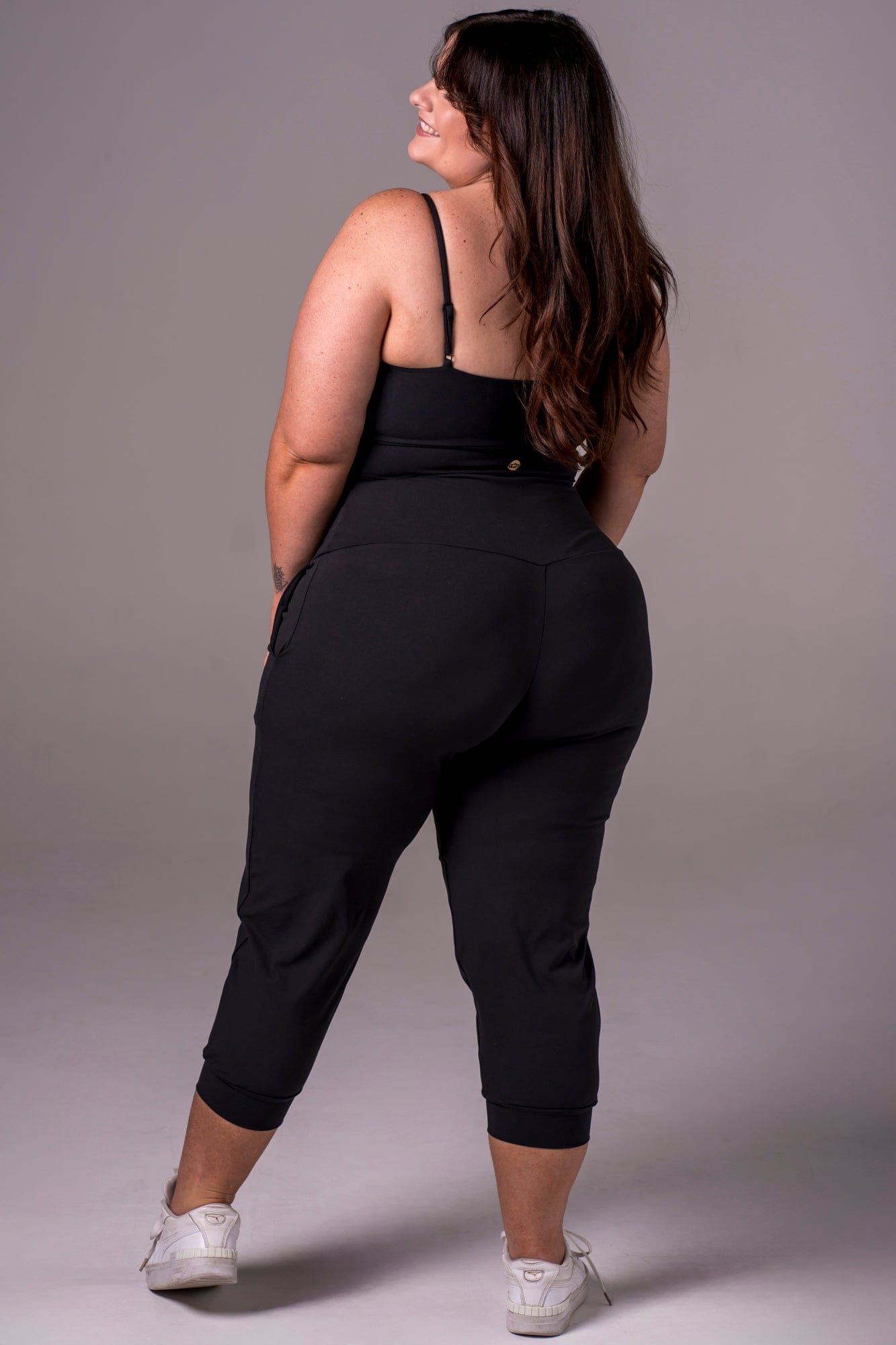 Black Luxe Capri Jogger