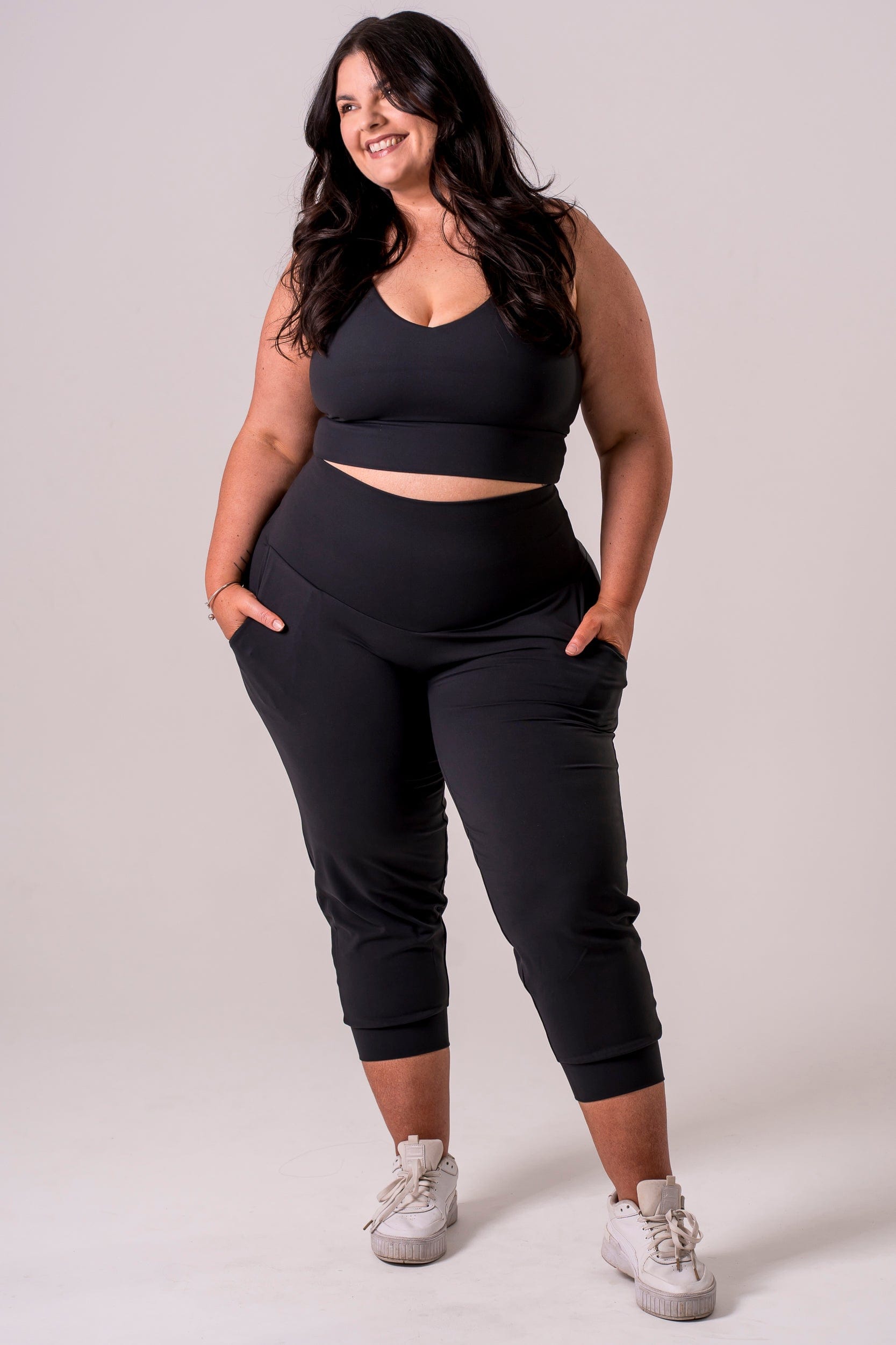 Black Luxe Capri Jogger
