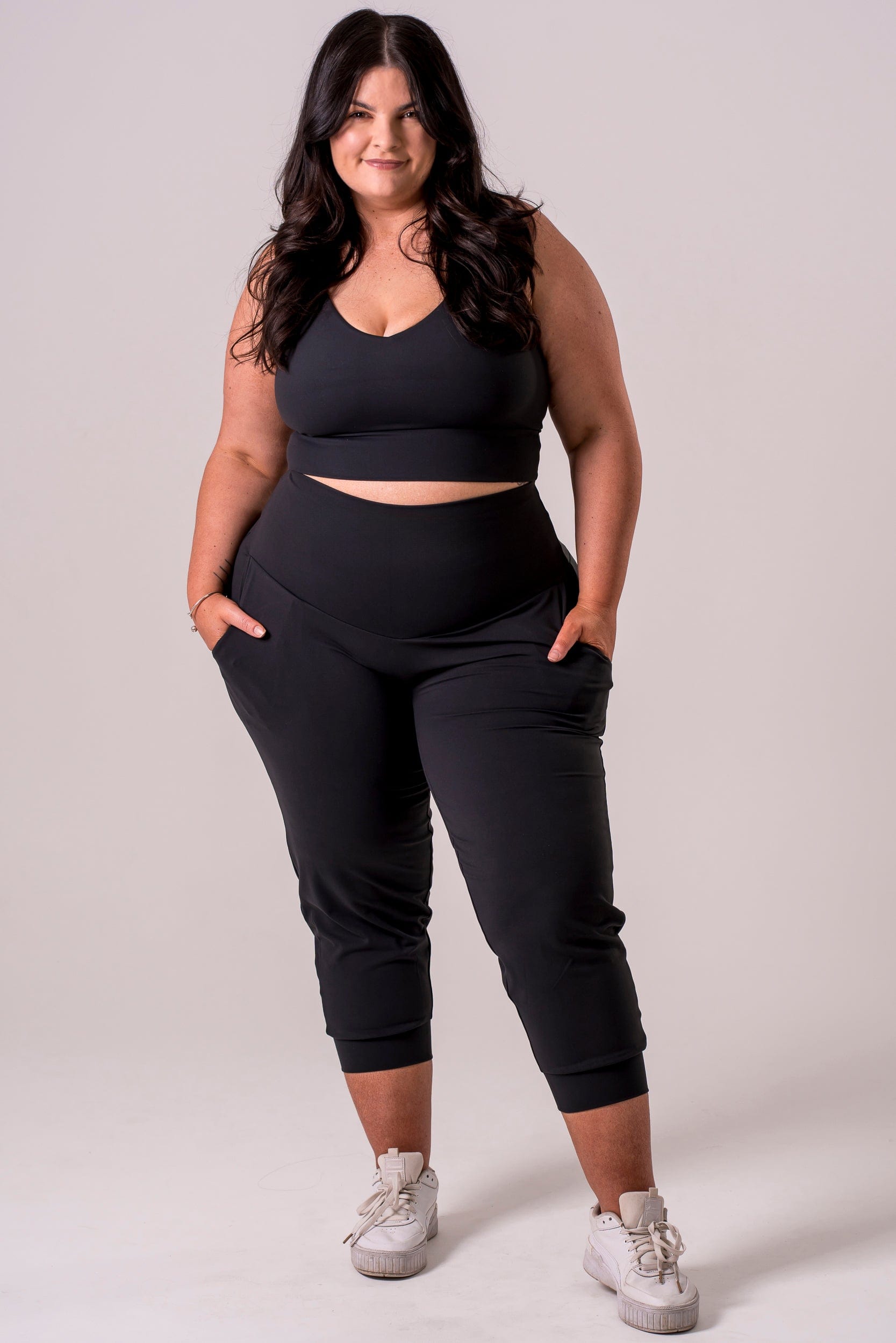 Black Luxe Capri Jogger