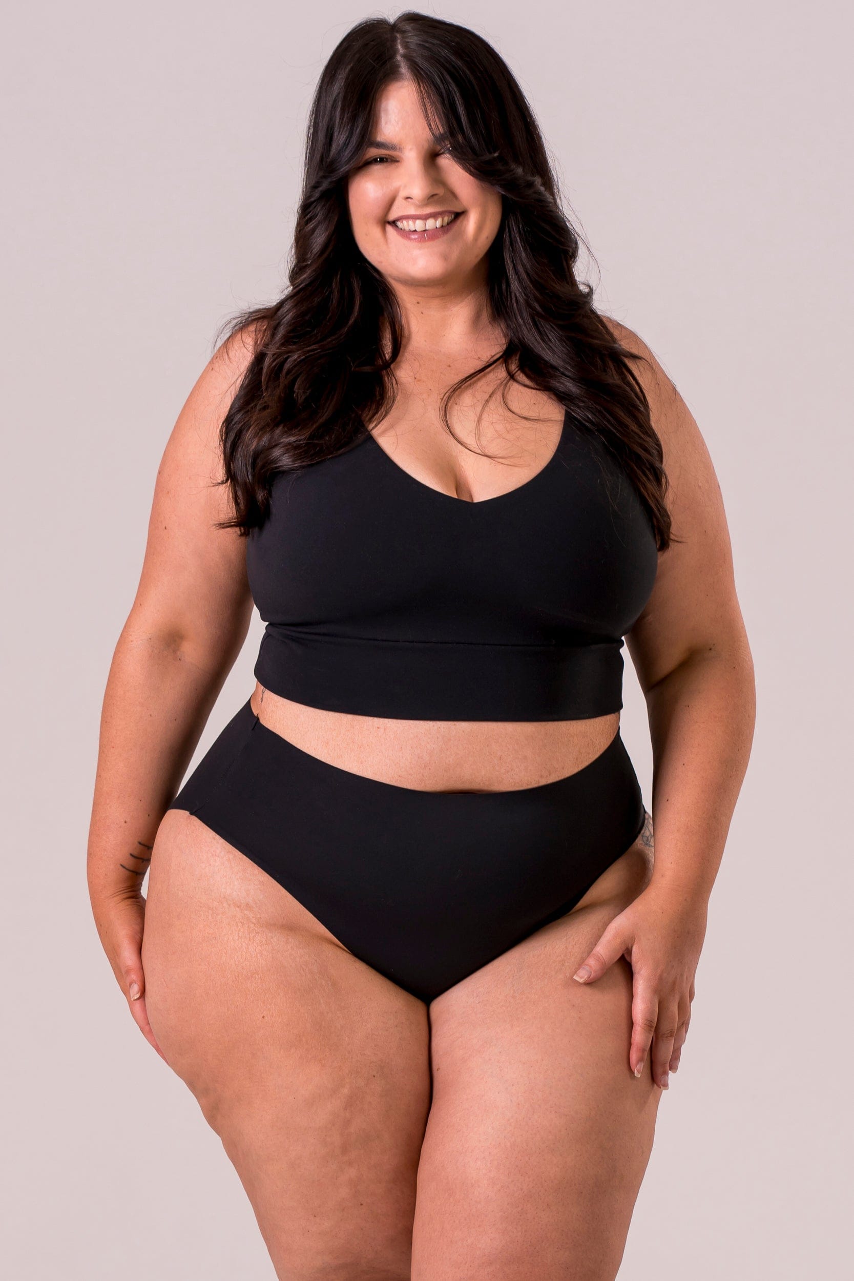 Black Luxe High Rise Brief Underwear 3 Pack