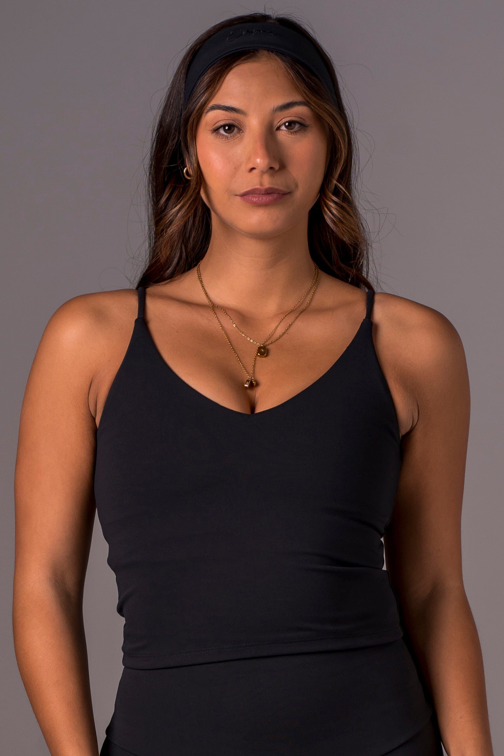 Black Luxe Longline Crop
