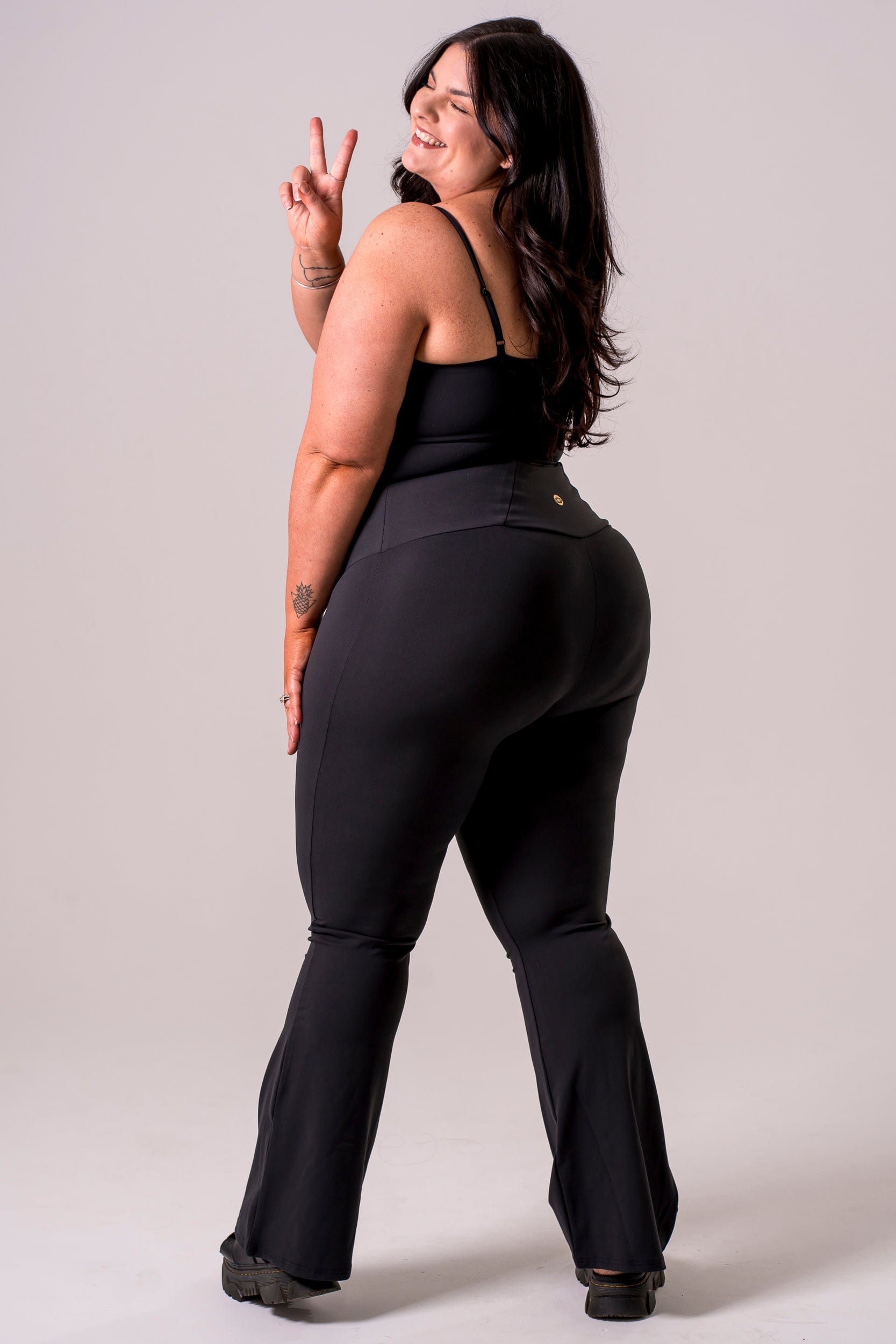 Black Luxe Pocket Bootleg Pants