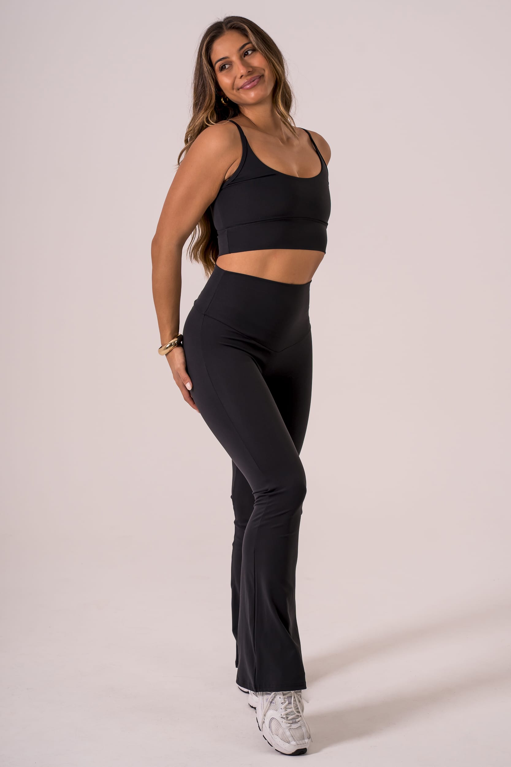 Black Luxe Pocket Bootleg Pants