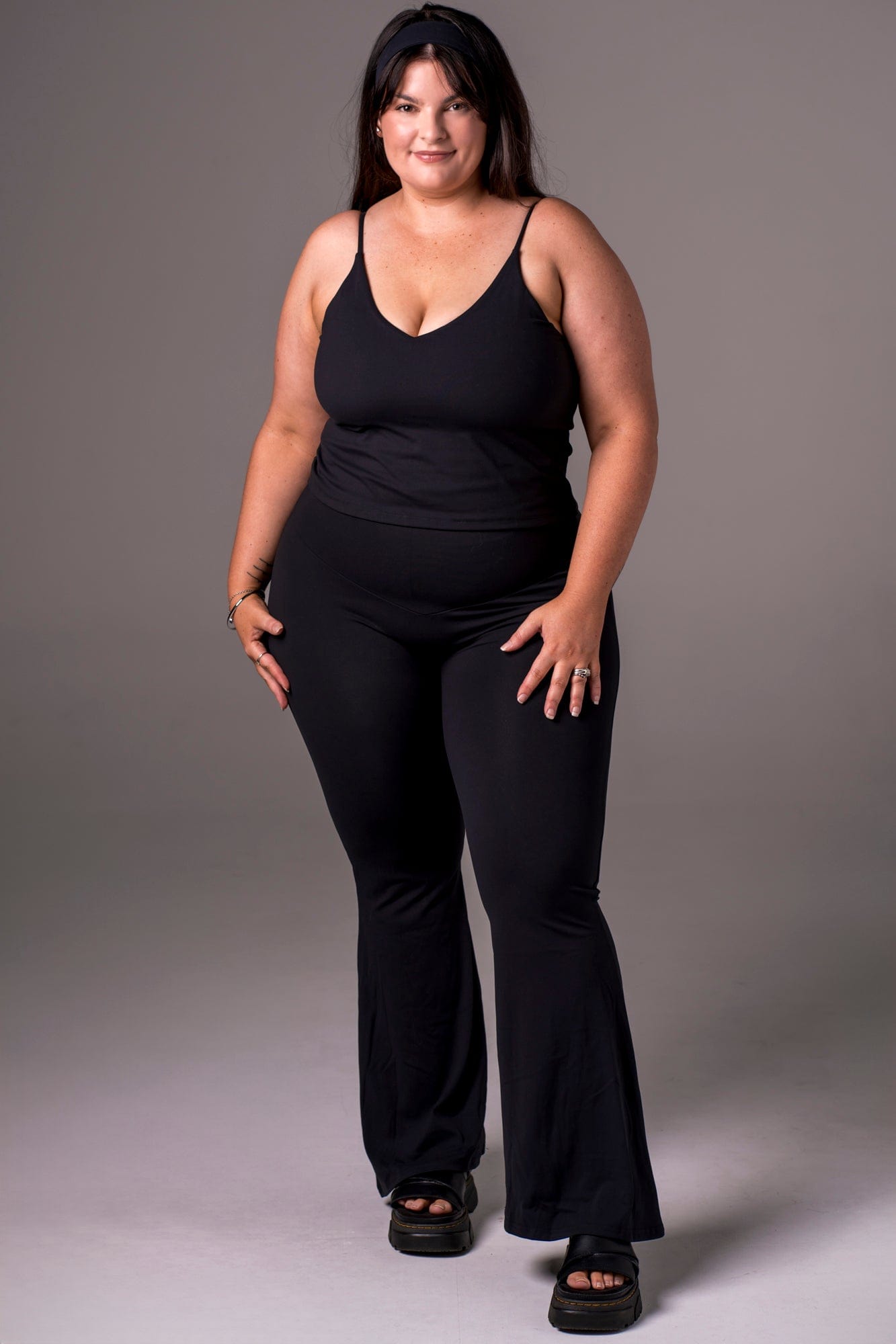 Black Luxe Pocket Yoga Pants