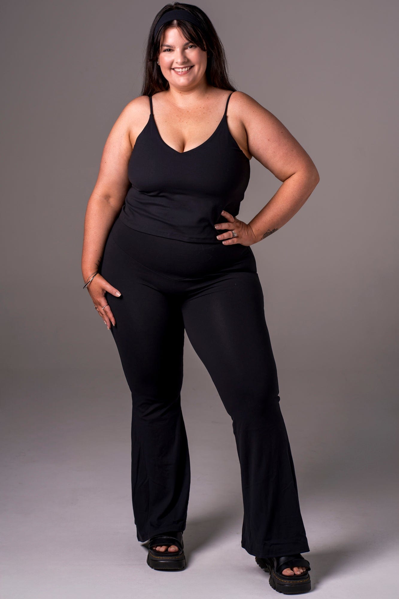 Black Luxe Pocket Yoga Pants