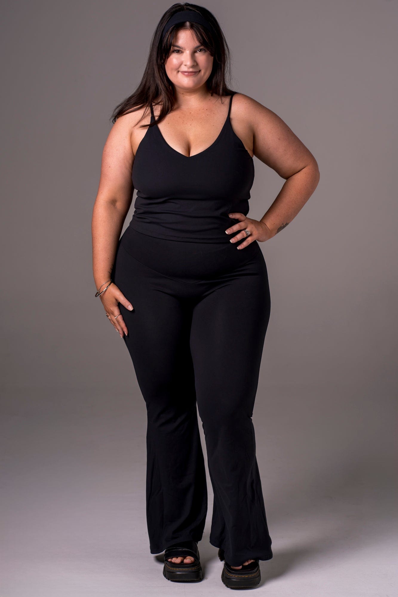 Black Luxe Pocket Yoga Pants