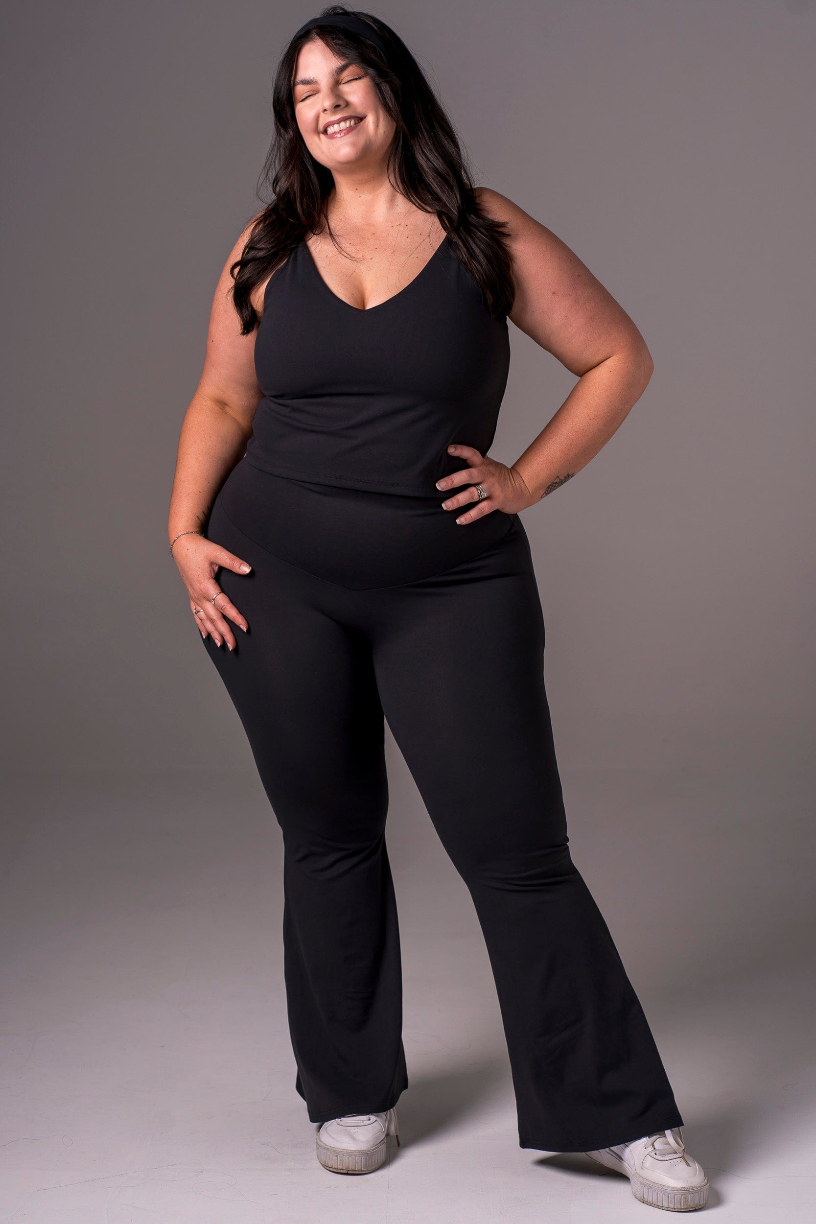 Black Luxe Pocket Yoga Pants