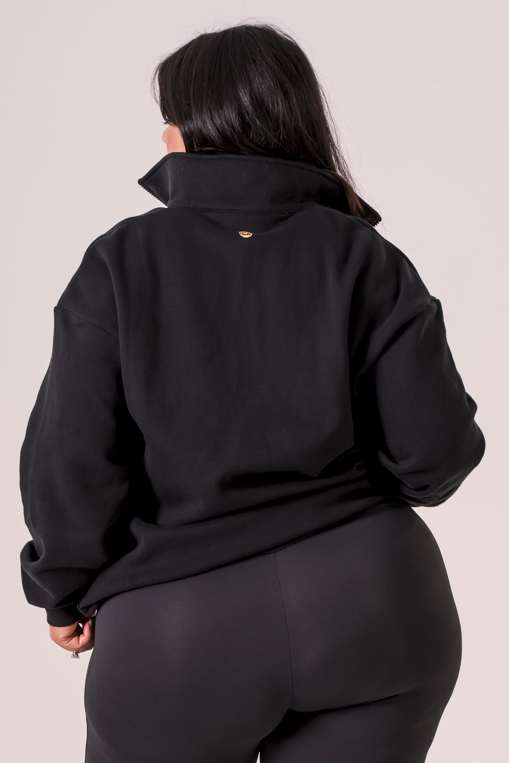 Black Quarter Zip Sweater