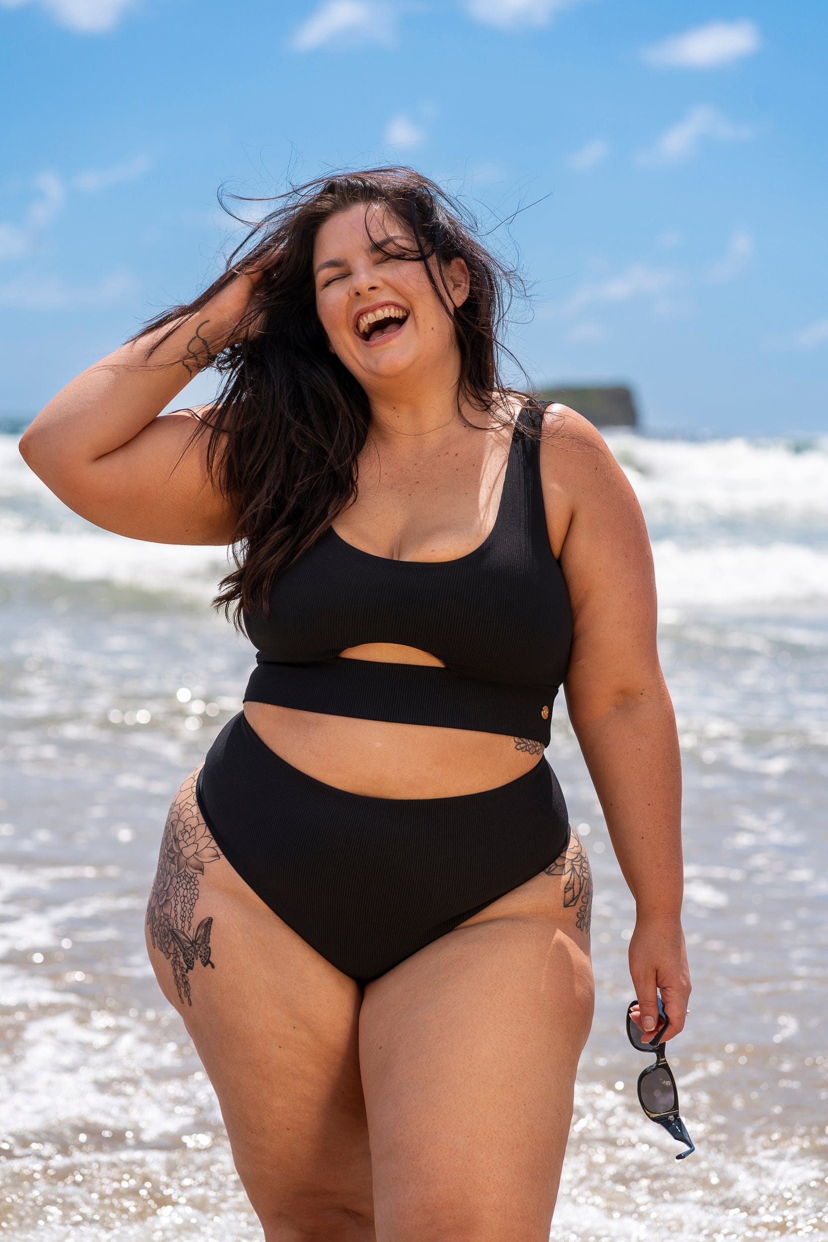 Black Reversible Bikini Top