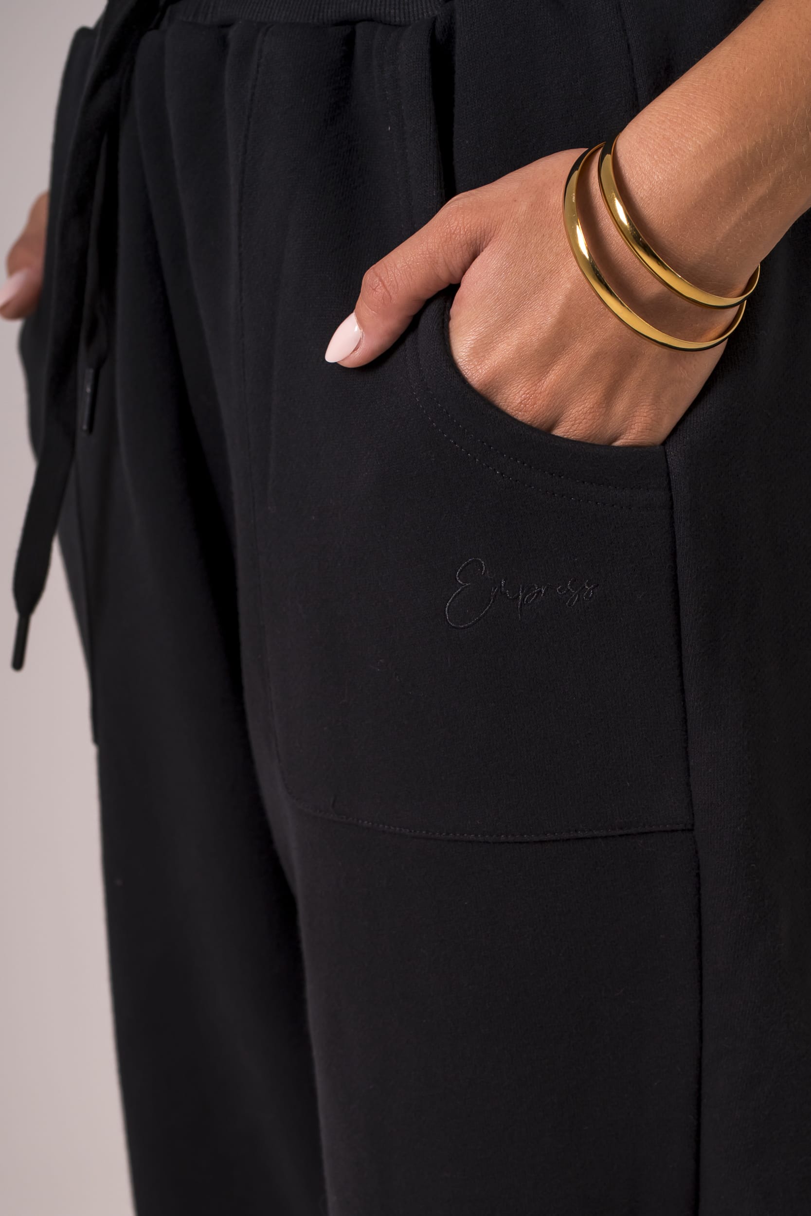 Black Wide Leg Lounge Pants