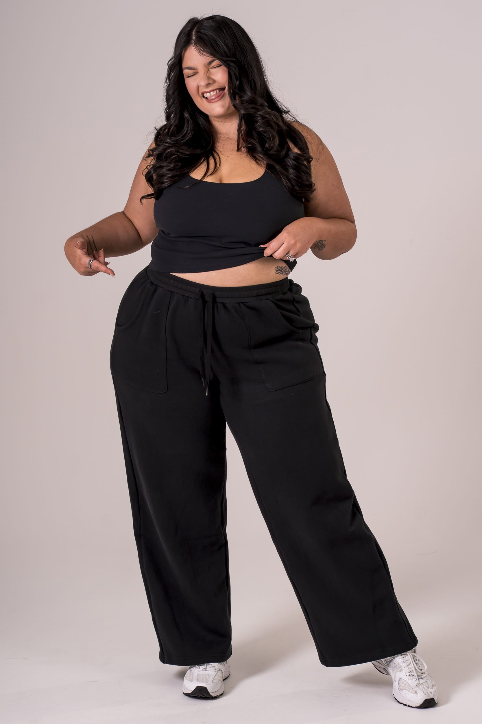 Black Wide Leg Lounge Pants