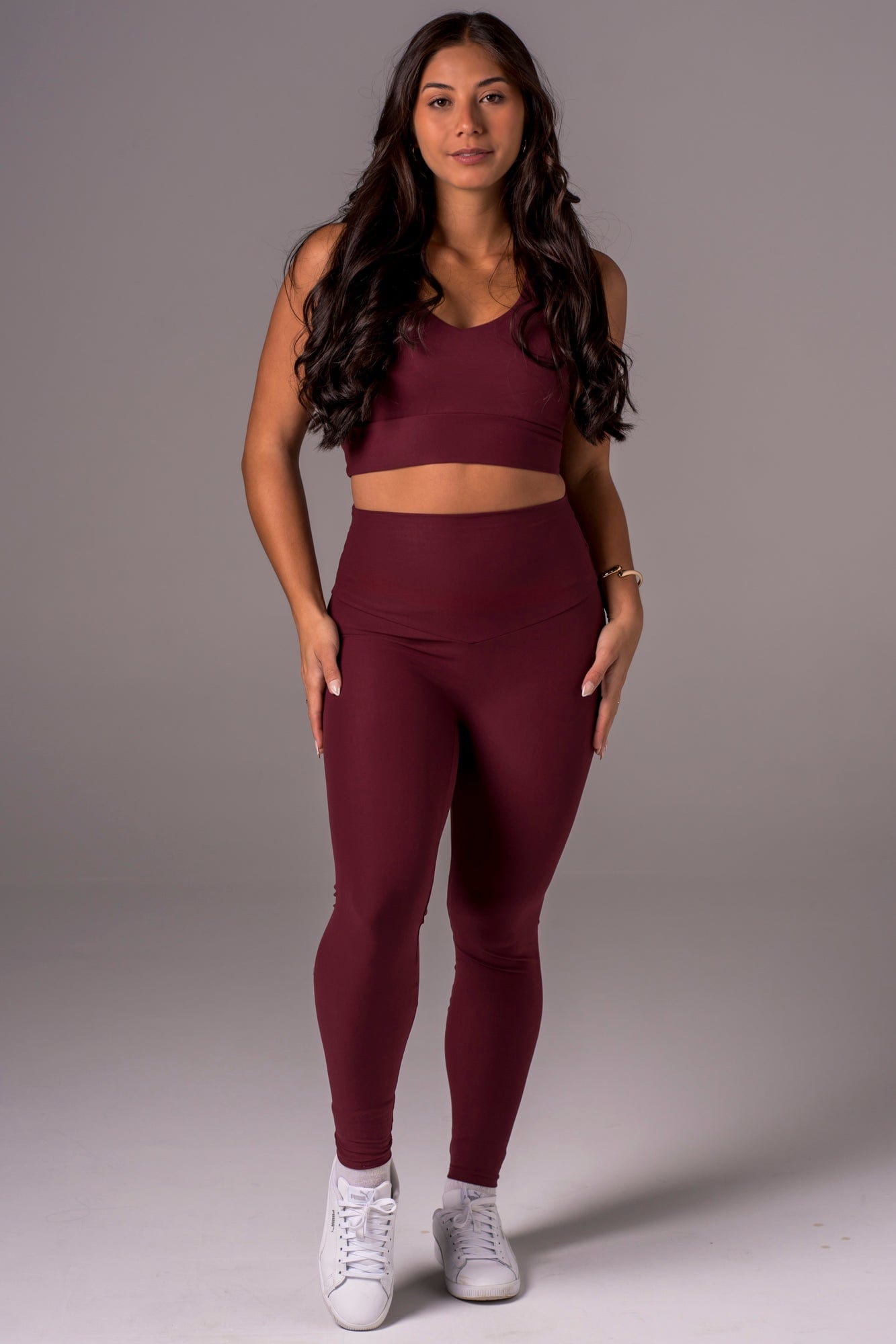 Cherry Cola Dynamic High Waisted Ankle Biter Leggings