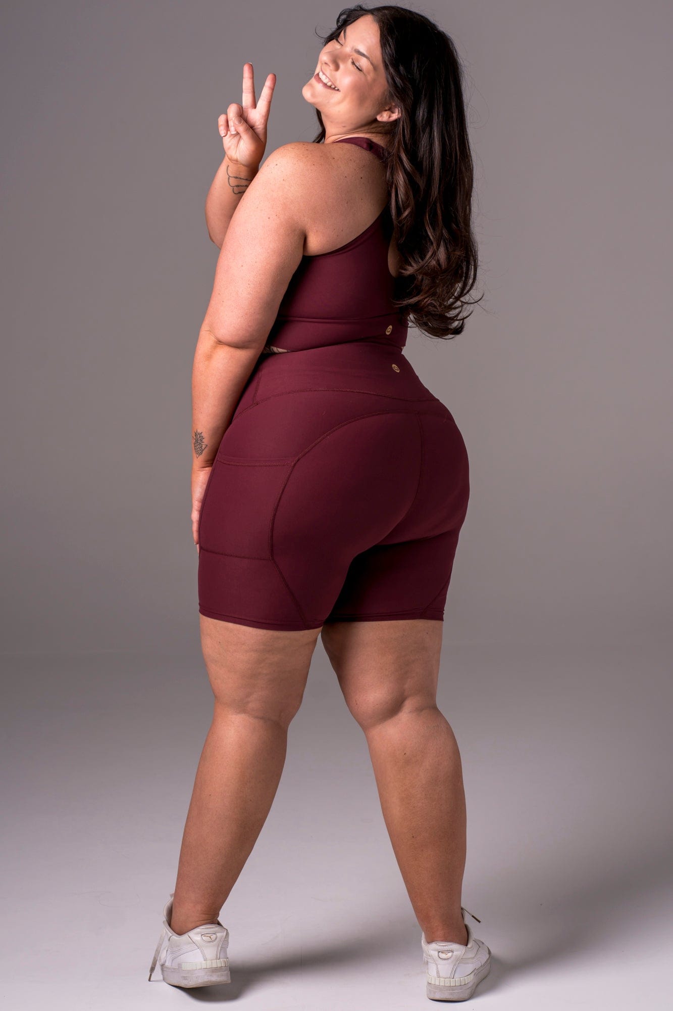 Cherry Cola Dynamic High Waisted Pocket Shaper Booty Shorts