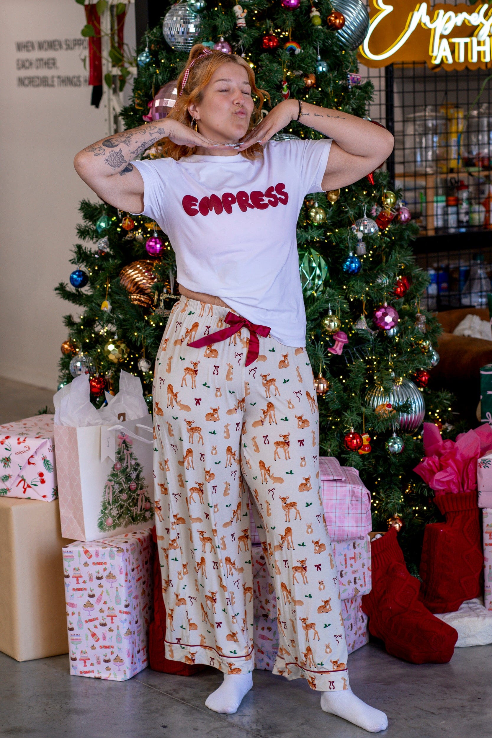 Deer Santa Bamboo Pyjama Pants
