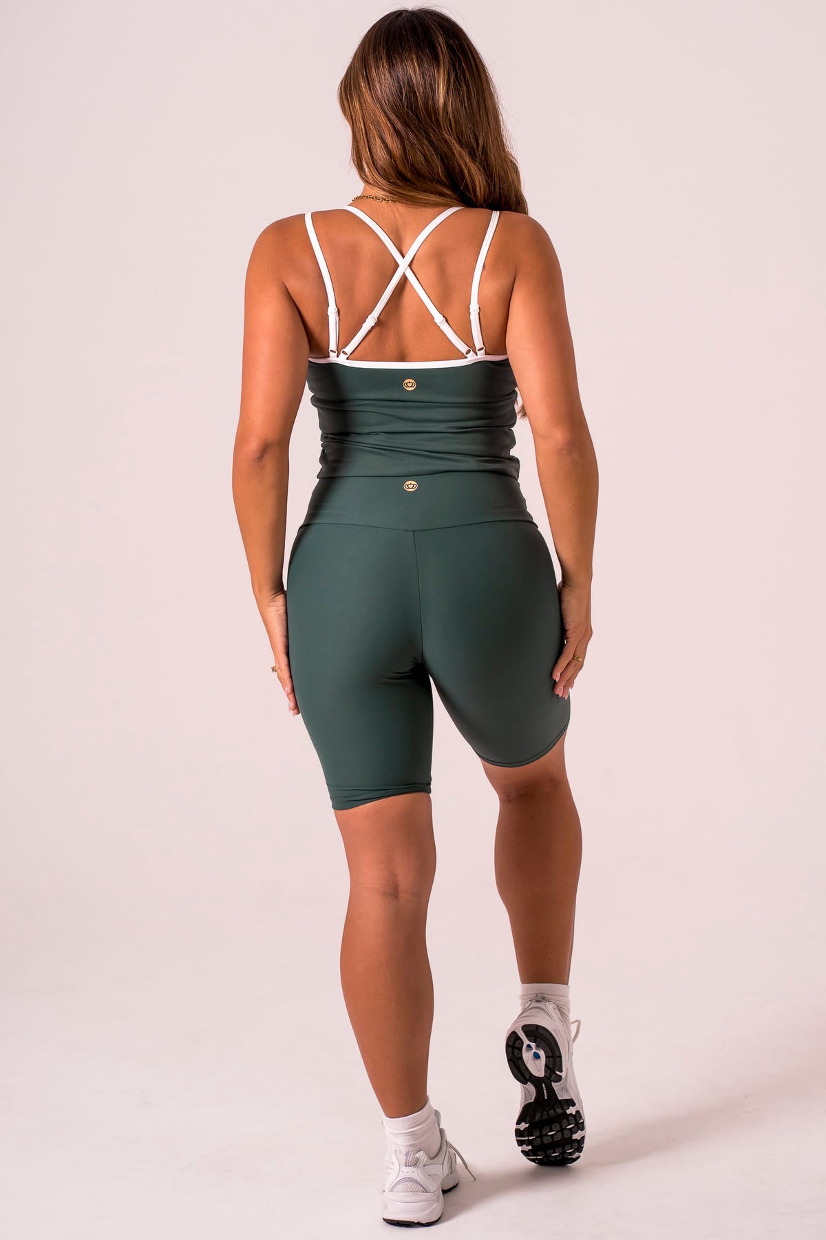 Emerald Dynamic High Waisted Bike Shorts