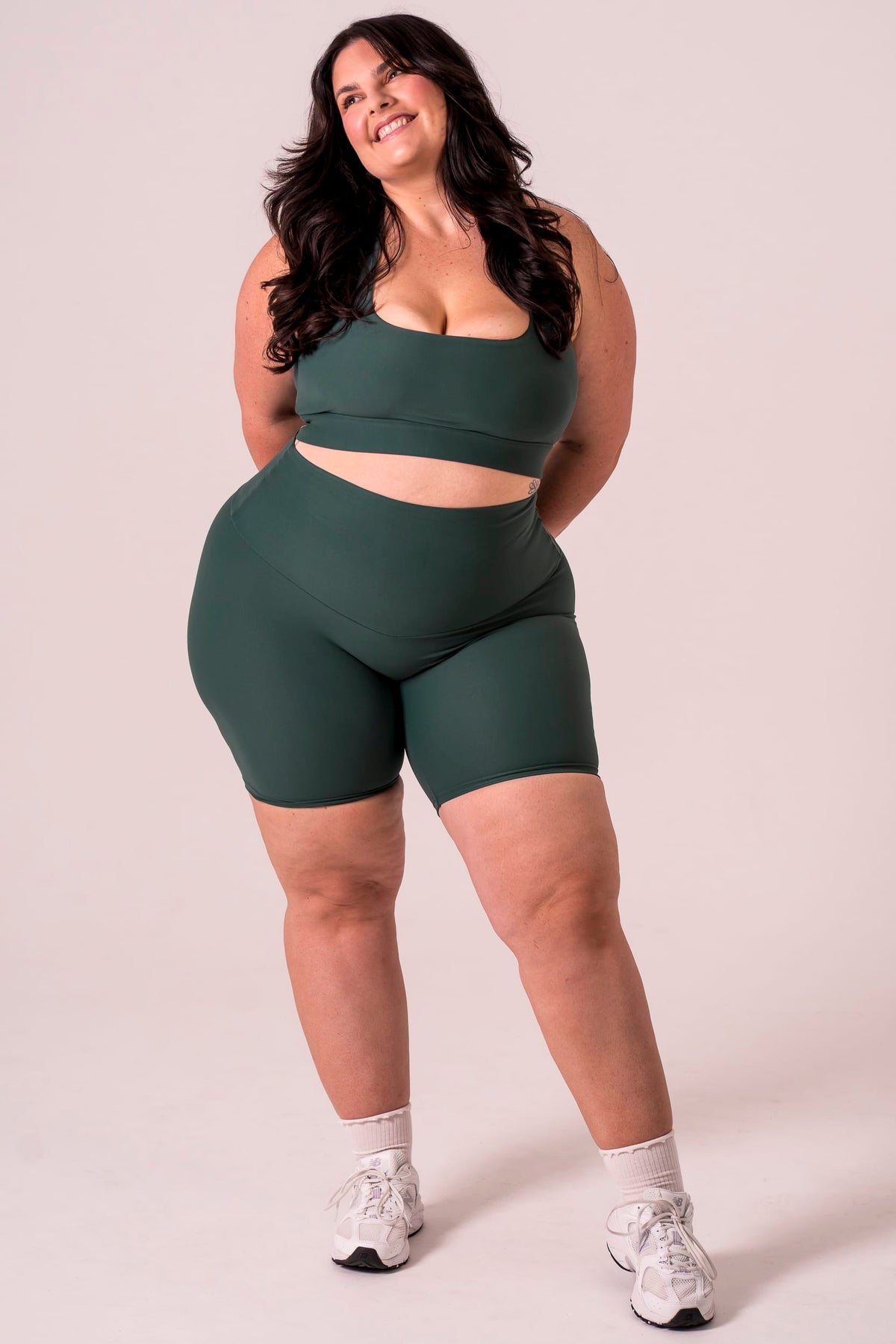 Emerald Dynamic High Waisted Booty Shorts
