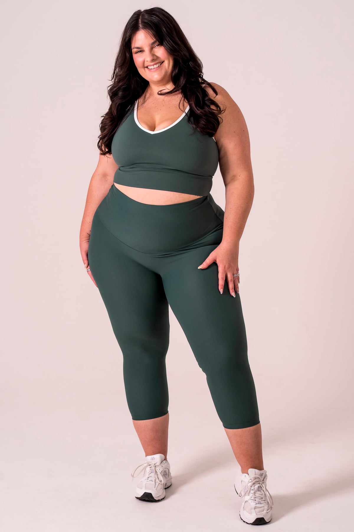 Emerald Dynamic High Waisted Capri Leggings