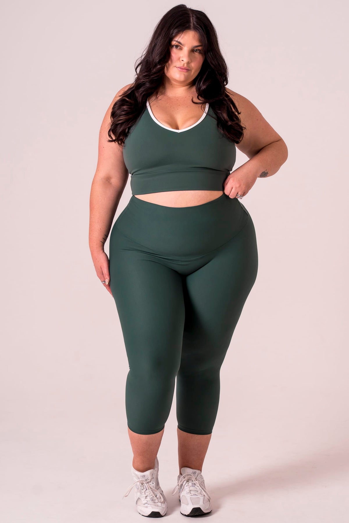 Emerald Dynamic High Waisted Capri Leggings