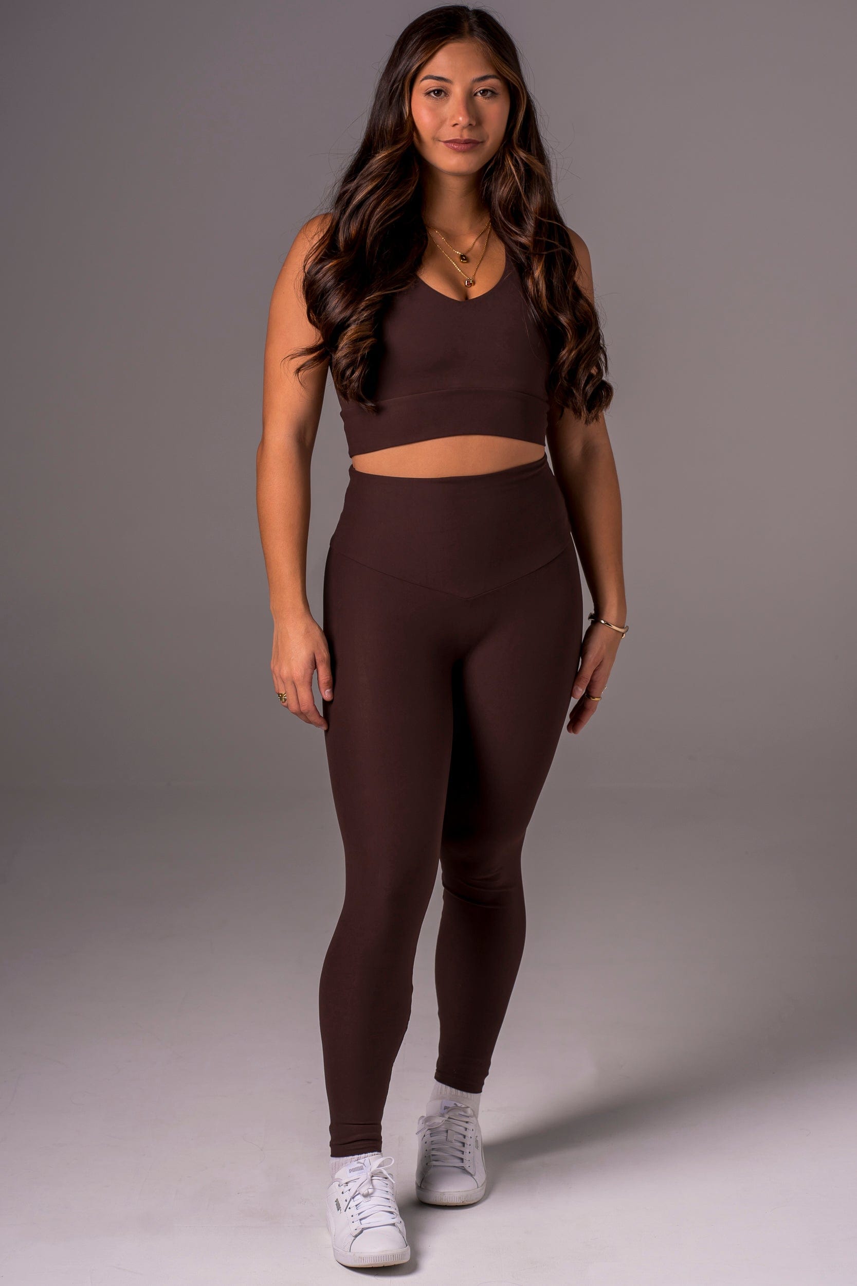 Espresso Dynamic High Waisted Ankle Biter Leggings