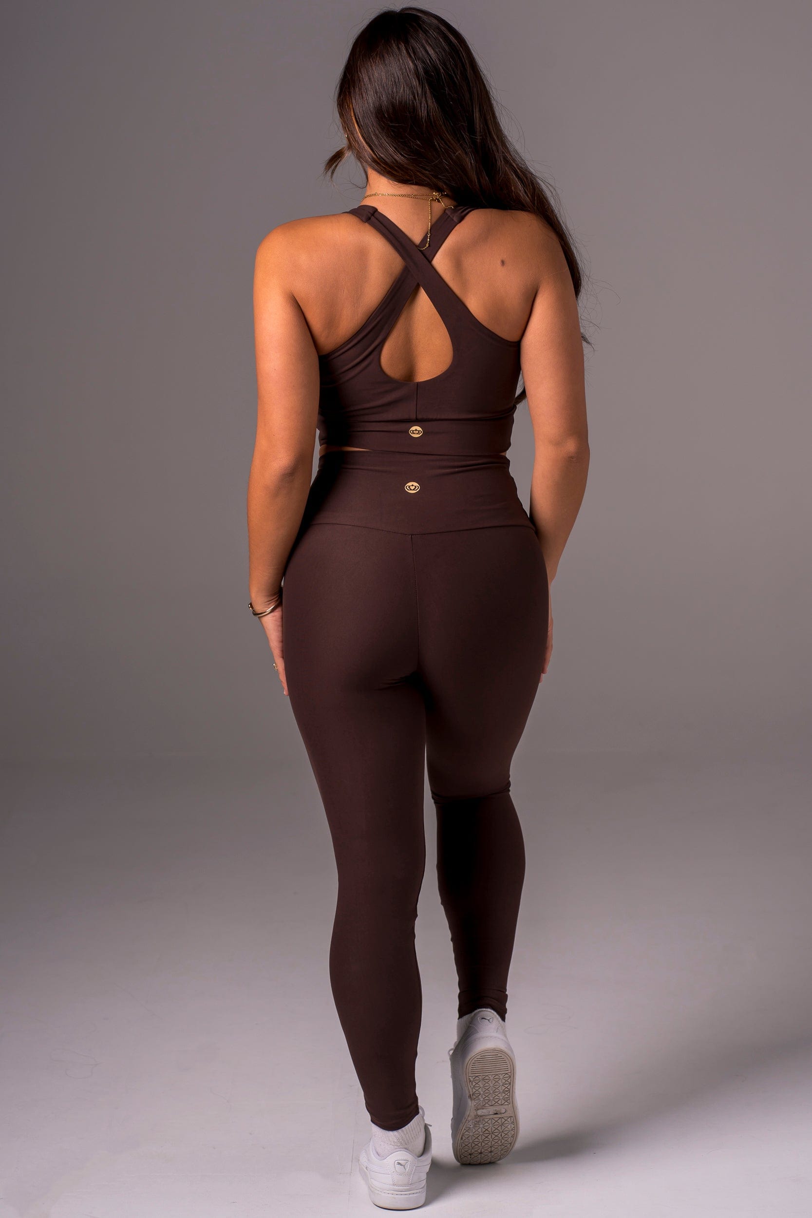 Espresso Dynamic High Waisted Ankle Biter Leggings
