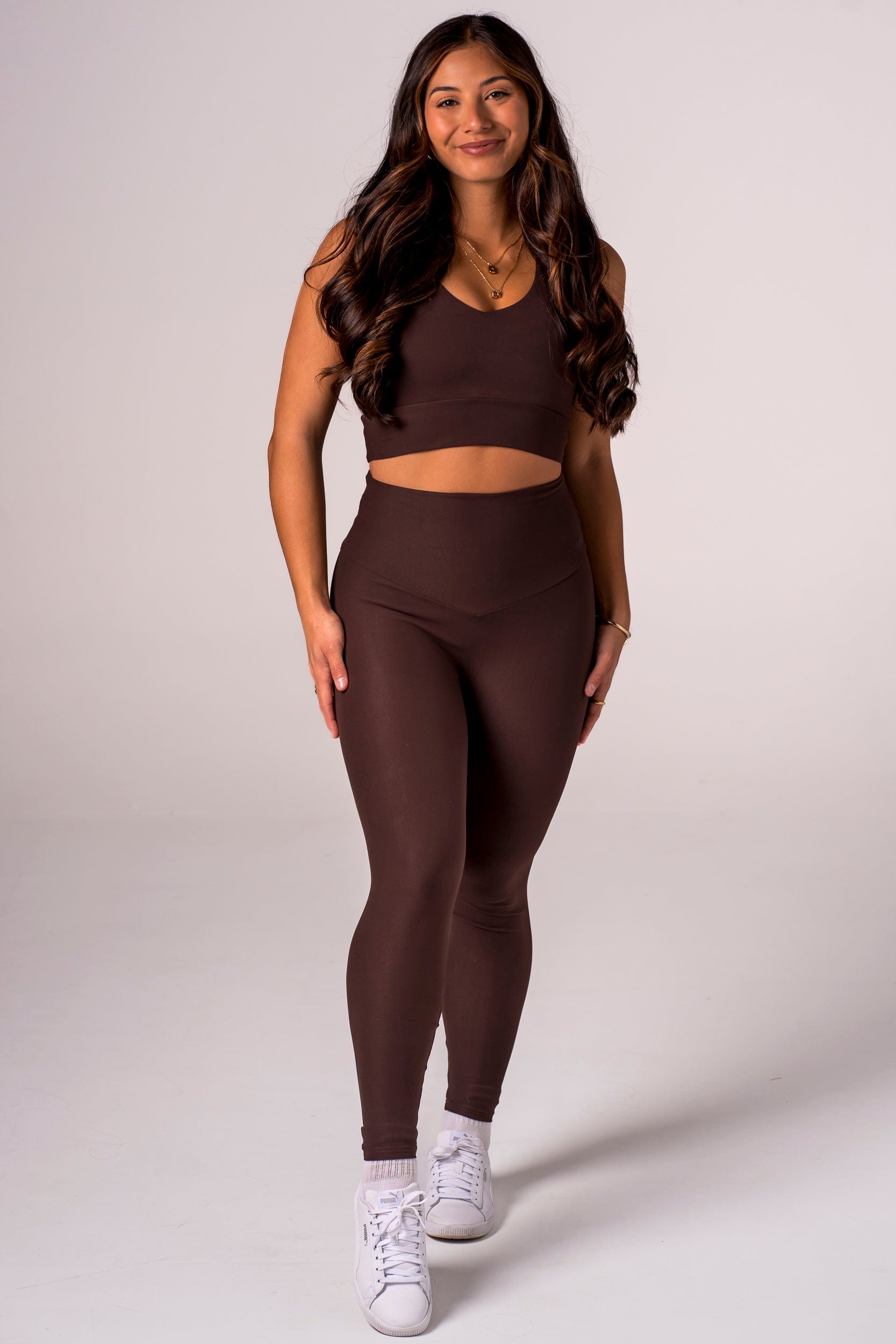 Espresso Dynamic High Waisted Ankle Biter Leggings