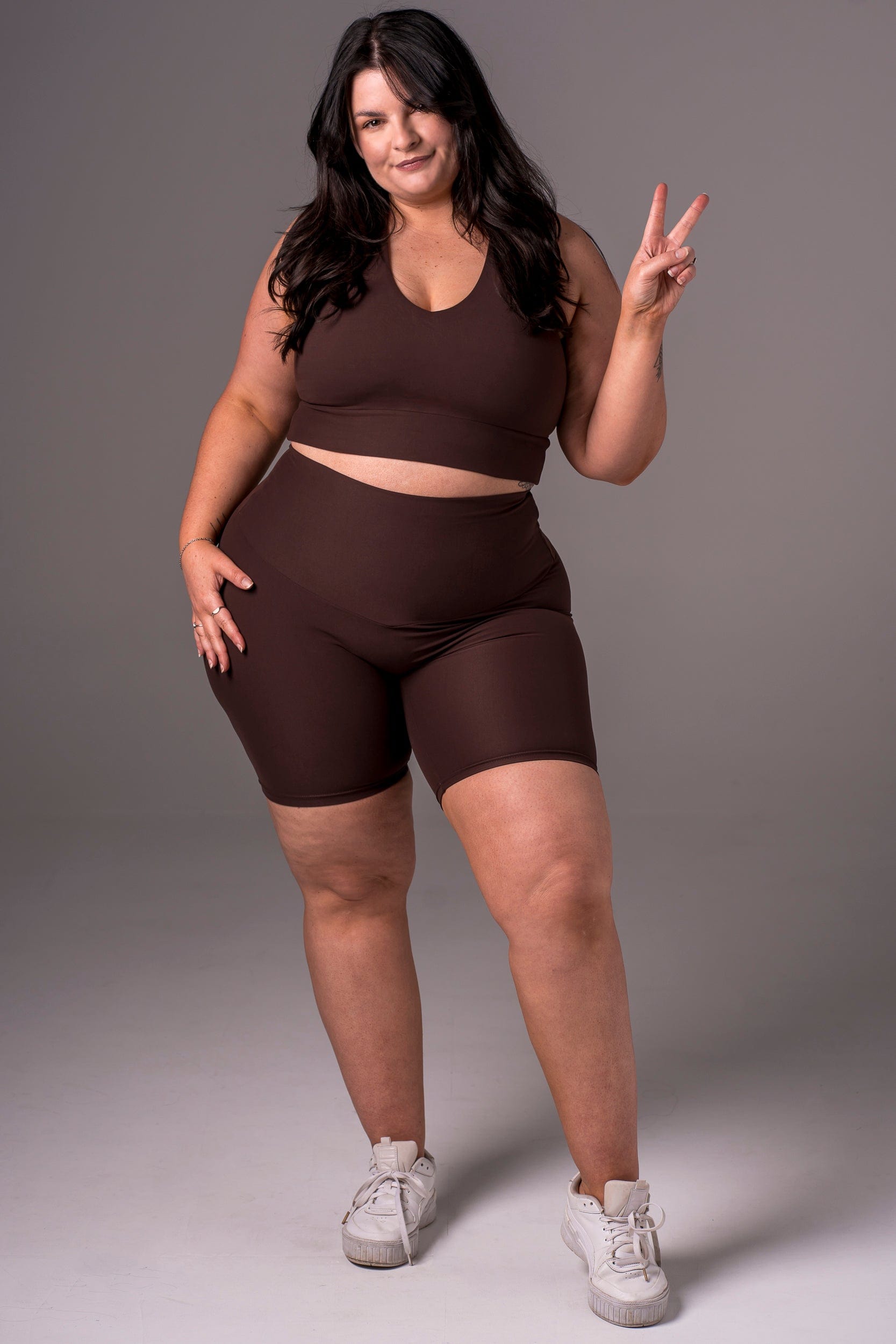 Espresso Dynamic High Waisted Booty Shorts