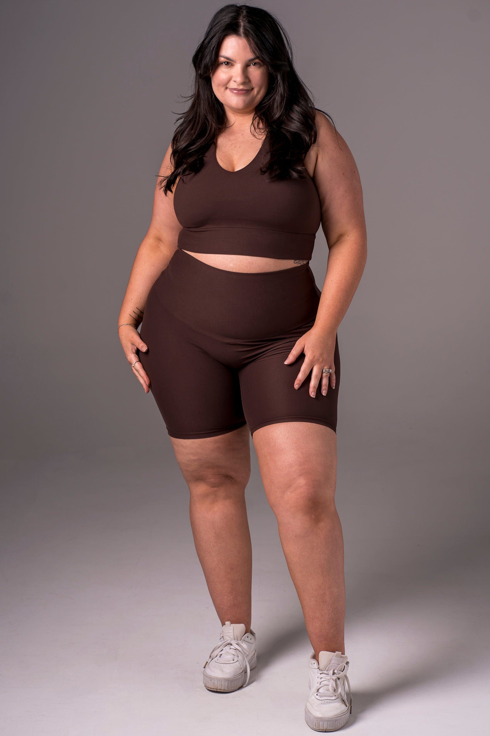 Espresso Dynamic High Waisted Booty Shorts