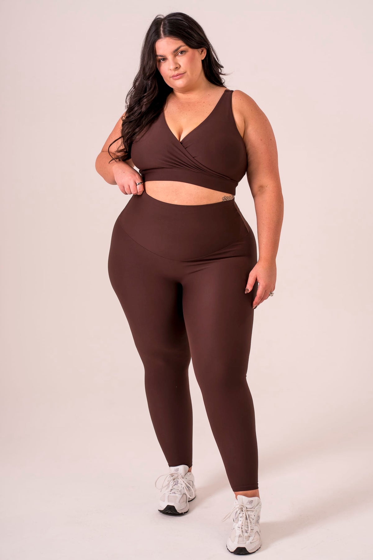 Espresso Dynamic Pocket Band Ankle Biter Leggings